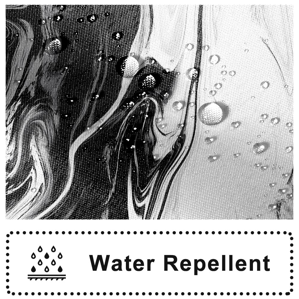 Ruelvth Black And White Shower Curtain, Modern Abstract Marble Shower Curtain For Bathroom Aesthetic Ink Texture Waterproof Fabr