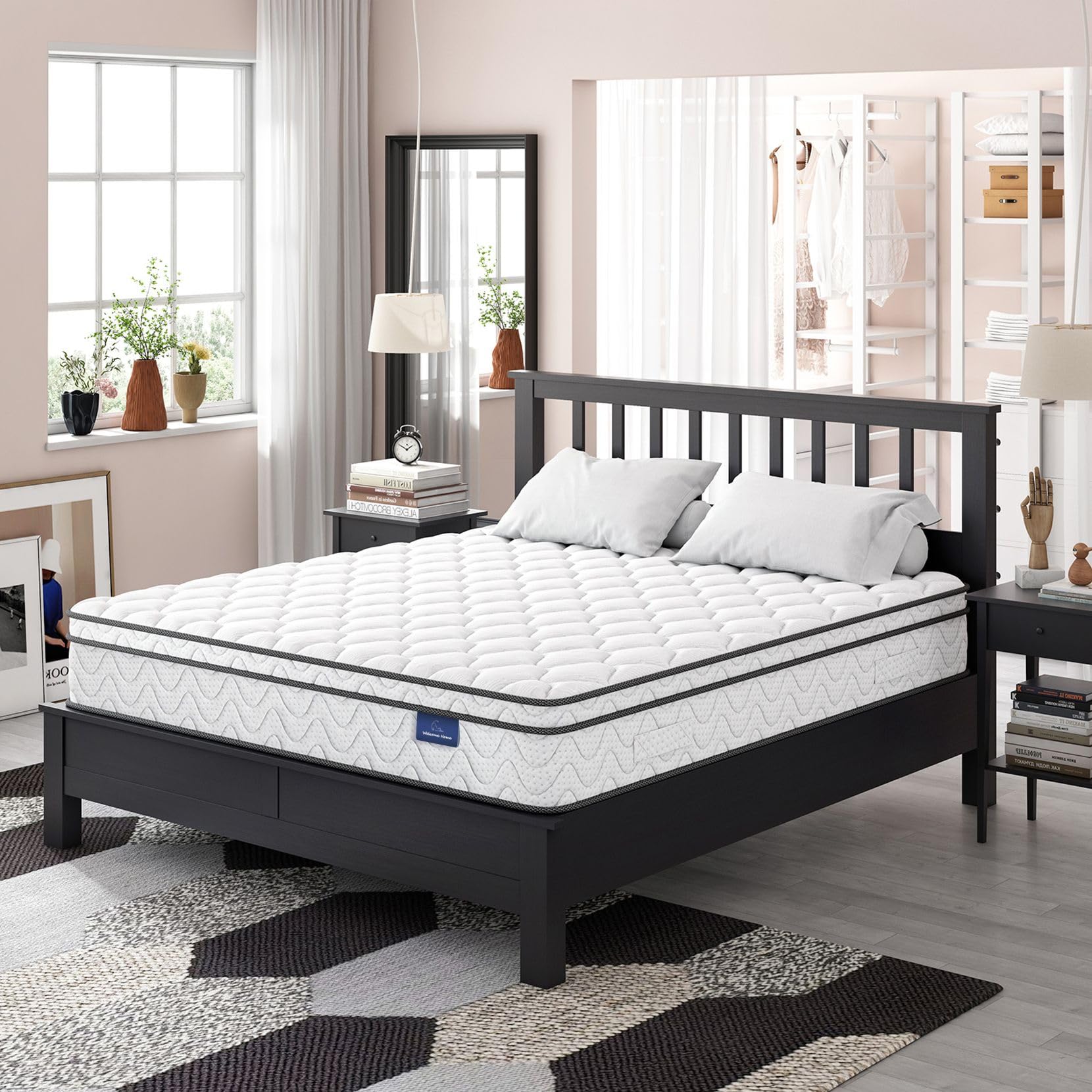 Vesgantti Twin XL Mattress  10 Inch Hybrid Mattress with Memory Foam & Pocket Spring  Ergonomic Design & Pressure Relief  Medium Firm Feel Mattress in a Box (39 x 80 x10 Inches)