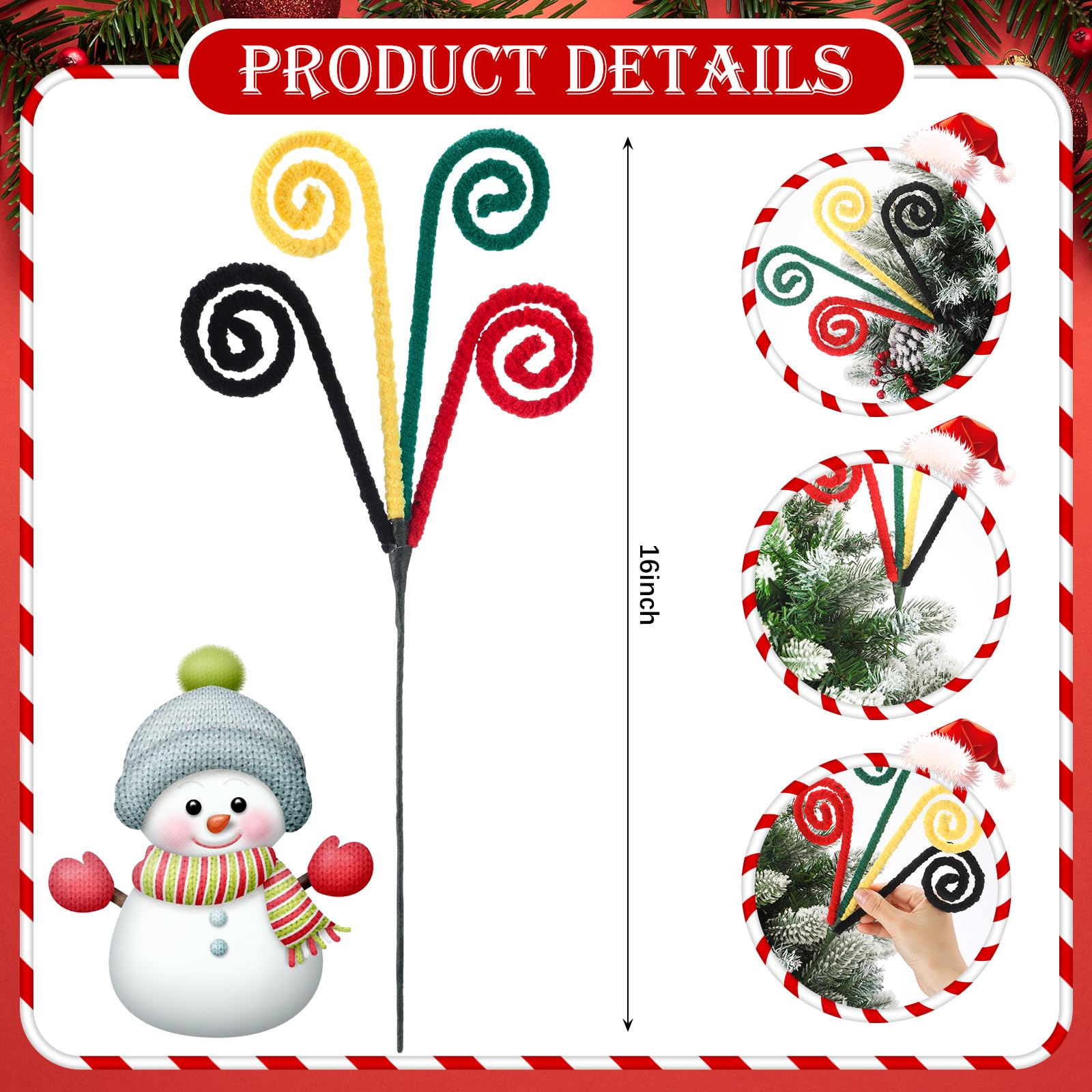 African American Kwanzaa Christmas Decor Black Santa Christmas Ornament 16 Kente Tree Pick Candy Cane Tree Topper Curly Pick Spr