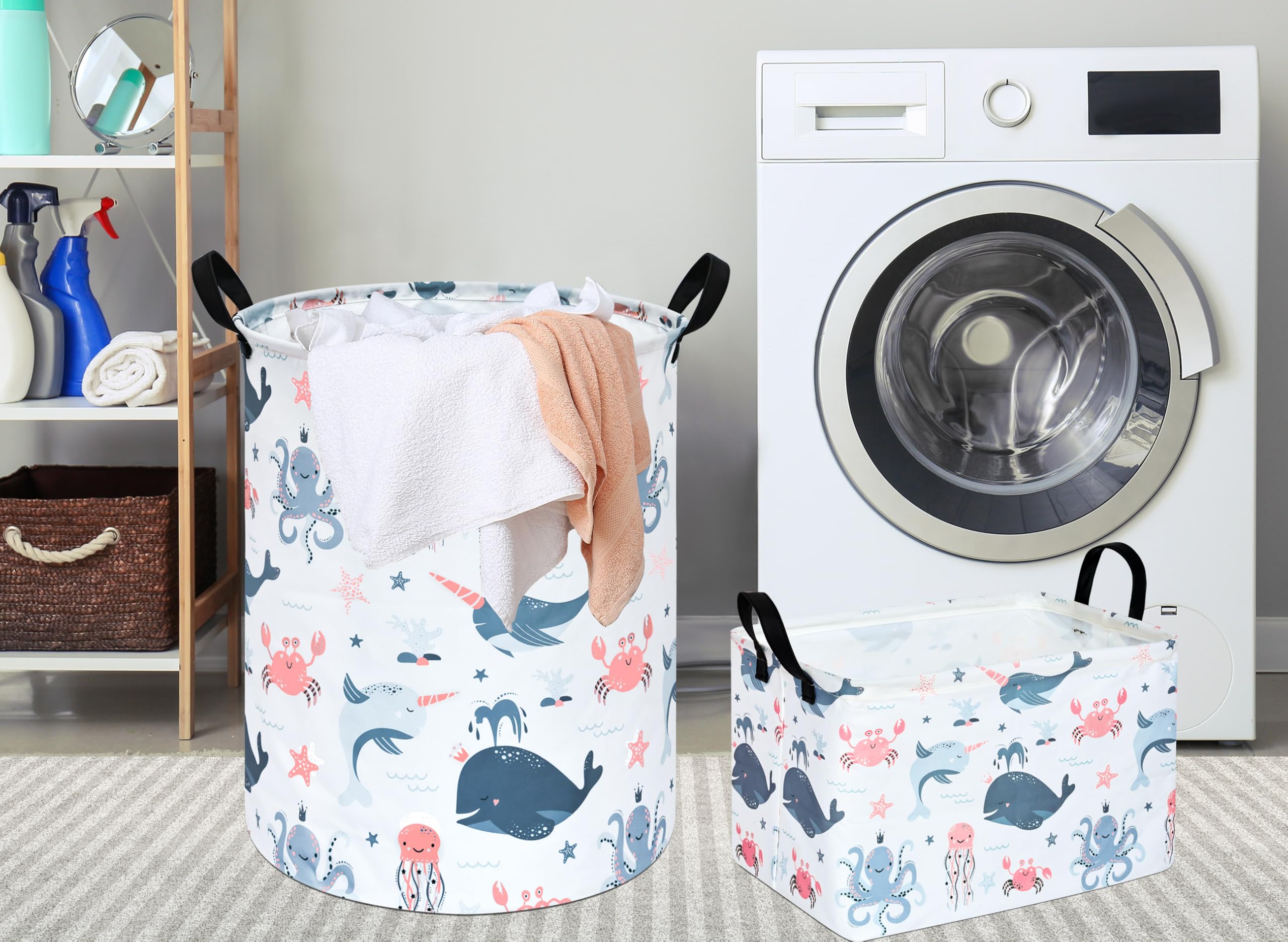 Maizmz Baby Storage Basket Cute Gifts Basket Toys Organizer Waterproof Kids Hamper Nursery Bins Women Storage Cube For Home/Dorm