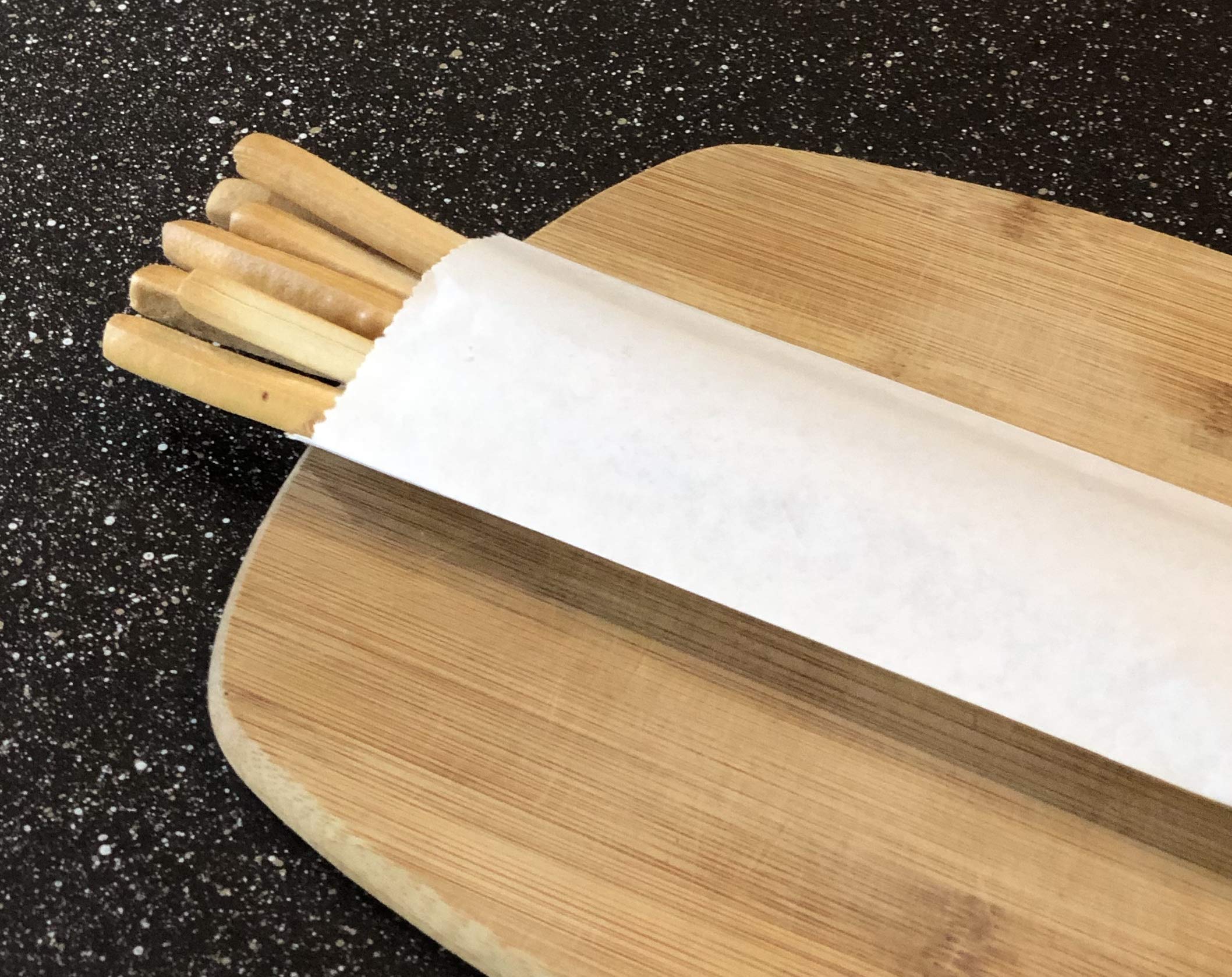 Kraft Churro Bags Plus Stickers For Sealing. 125 Bags For Pretzel Rods, Bakery Treats, Or Silverware. Includes Stickers For Labe