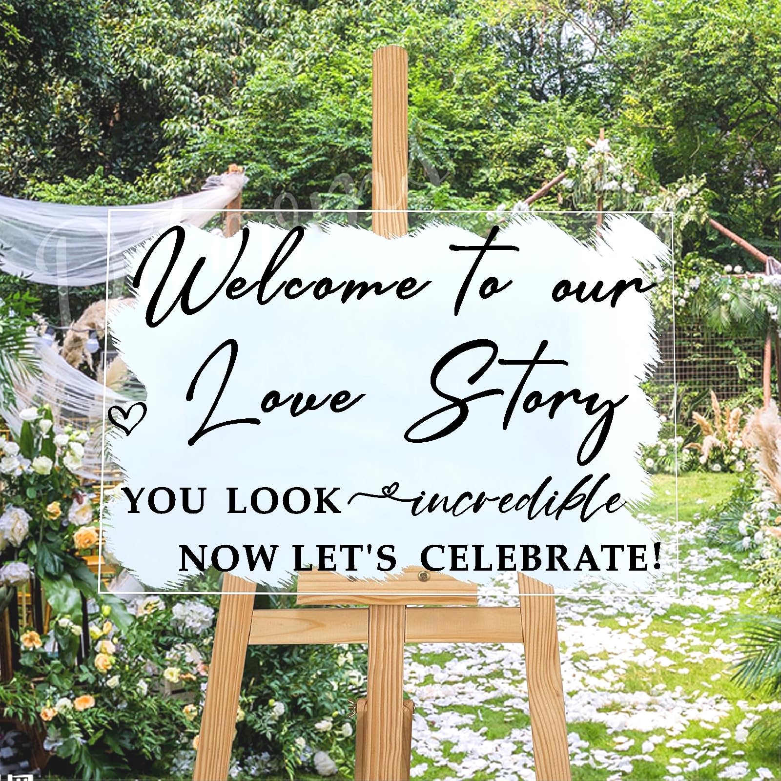 Wedding Welcome Signs Welcome To Our Wedding Sign Decals Selfie Mirror Decals For Wedding Party Entry Welcome Mirror Stickers Fo