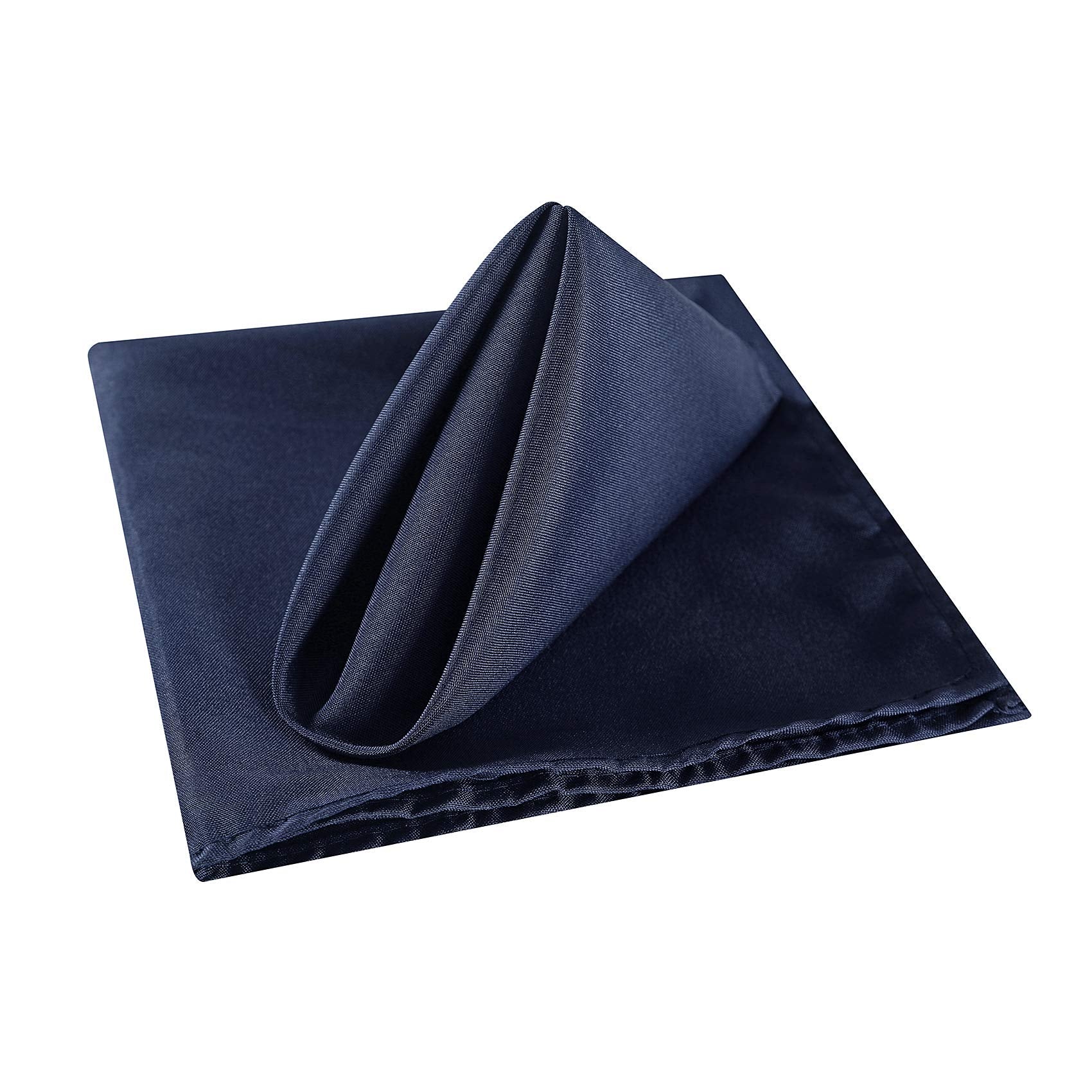 Cloth Napkins 20X20 Inch Washable Polyester Dinner Napkins Soft Table Napkins For Wedding Party Dining Banquet(Navy,25Pcs)