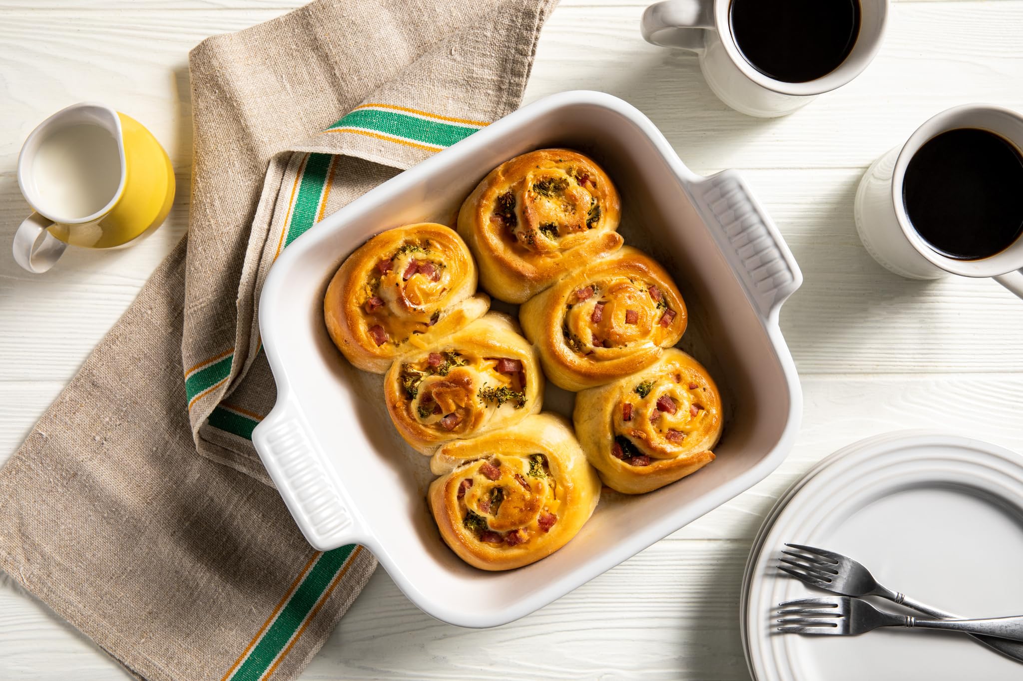 Le Creuset Stoneware Heritage Square Dish, 3 Qt. (9''), White