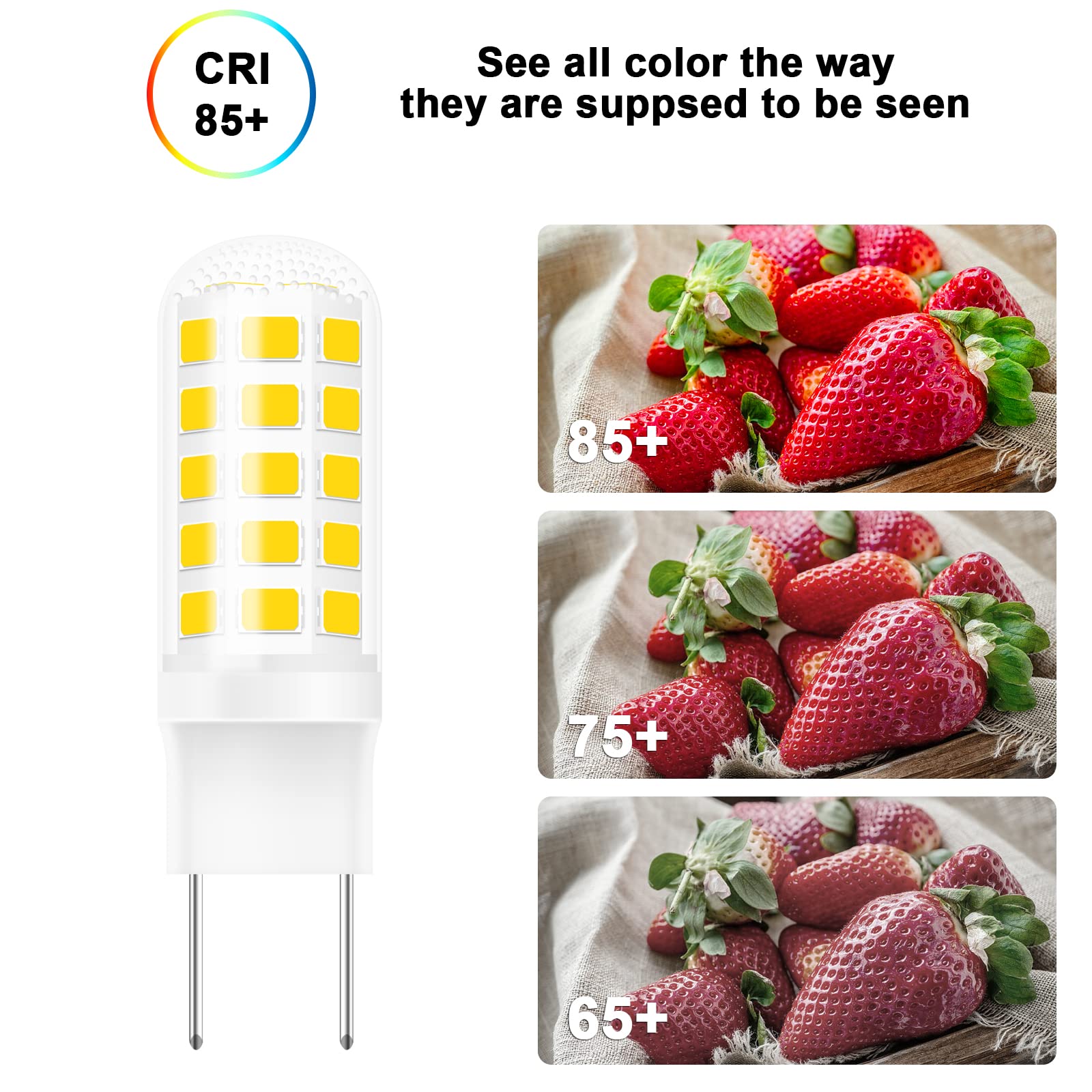 G8 Led Bulb Dimmable For Ge Microwave Oven, 120V 50W Kitchen Over Stove Light/Surface Light Bulb For Ge Over The Range Microwave