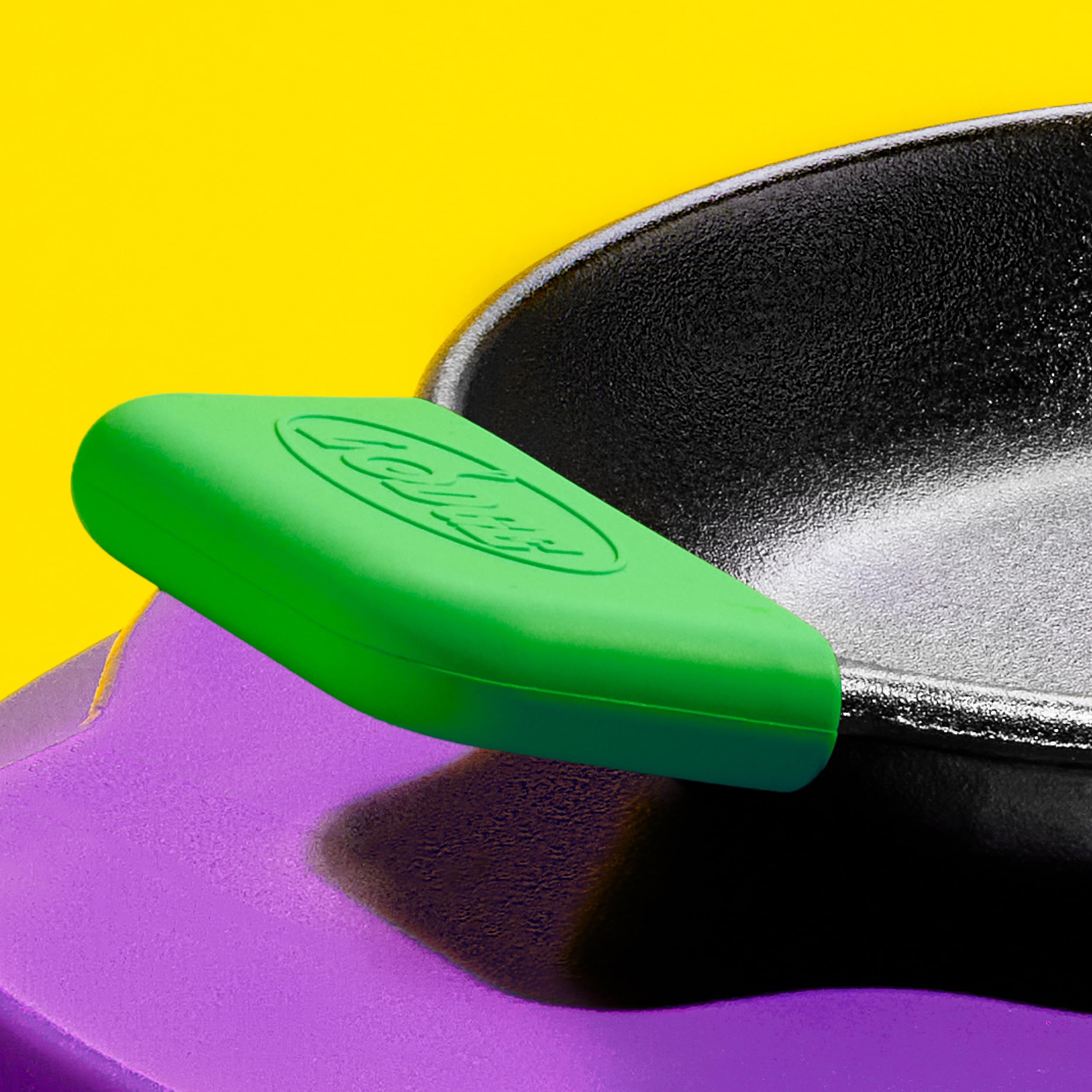 Lodge Bold Silicone Assist Handle Holder - Dishwasher Safe Hot Handle Holder Upgraded Design For Lodge Bold Products Only - Heat