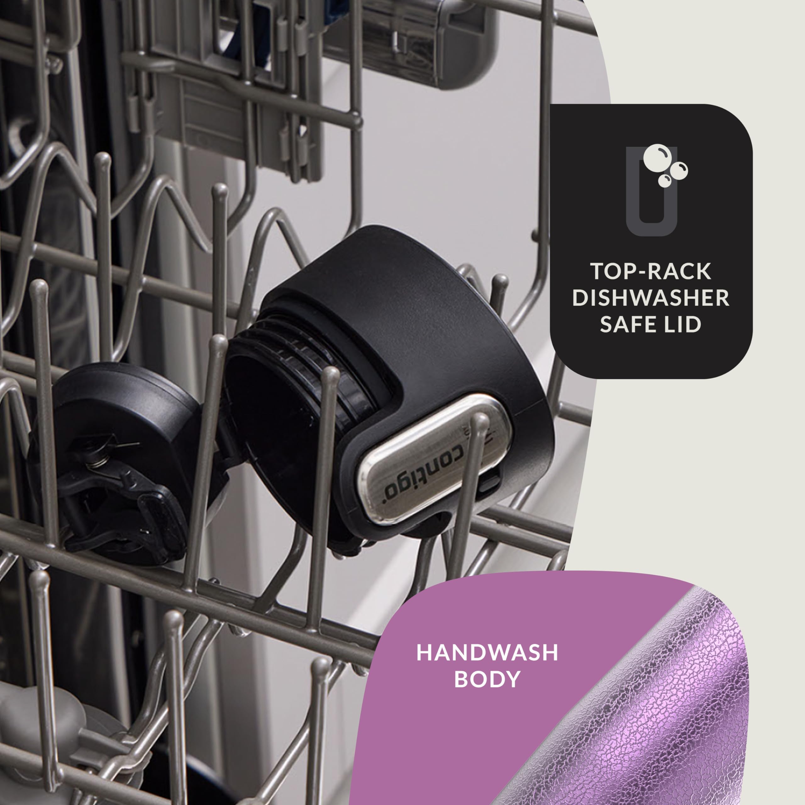 Contigo Autoseal West Loop Vacuum-Insulated Stainless Steel Travel Mug With Easy-Clean Lid, 20 Oz, 2-Pack, Crystal Pansy; Crysta