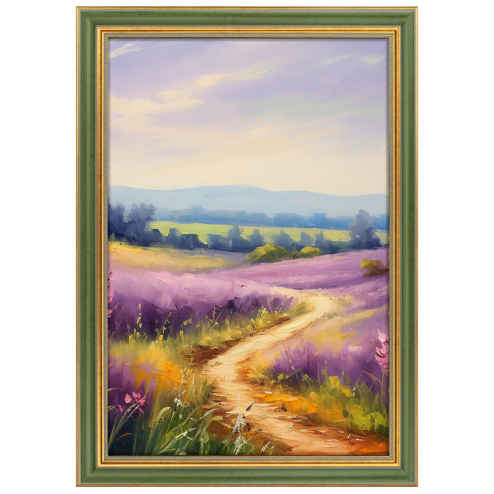 Golden State Art, 12x18 Ornate & Antique Photo Frame without Mat to Display 12x18 Picture, Real Glass Wall Display, Color :Muted