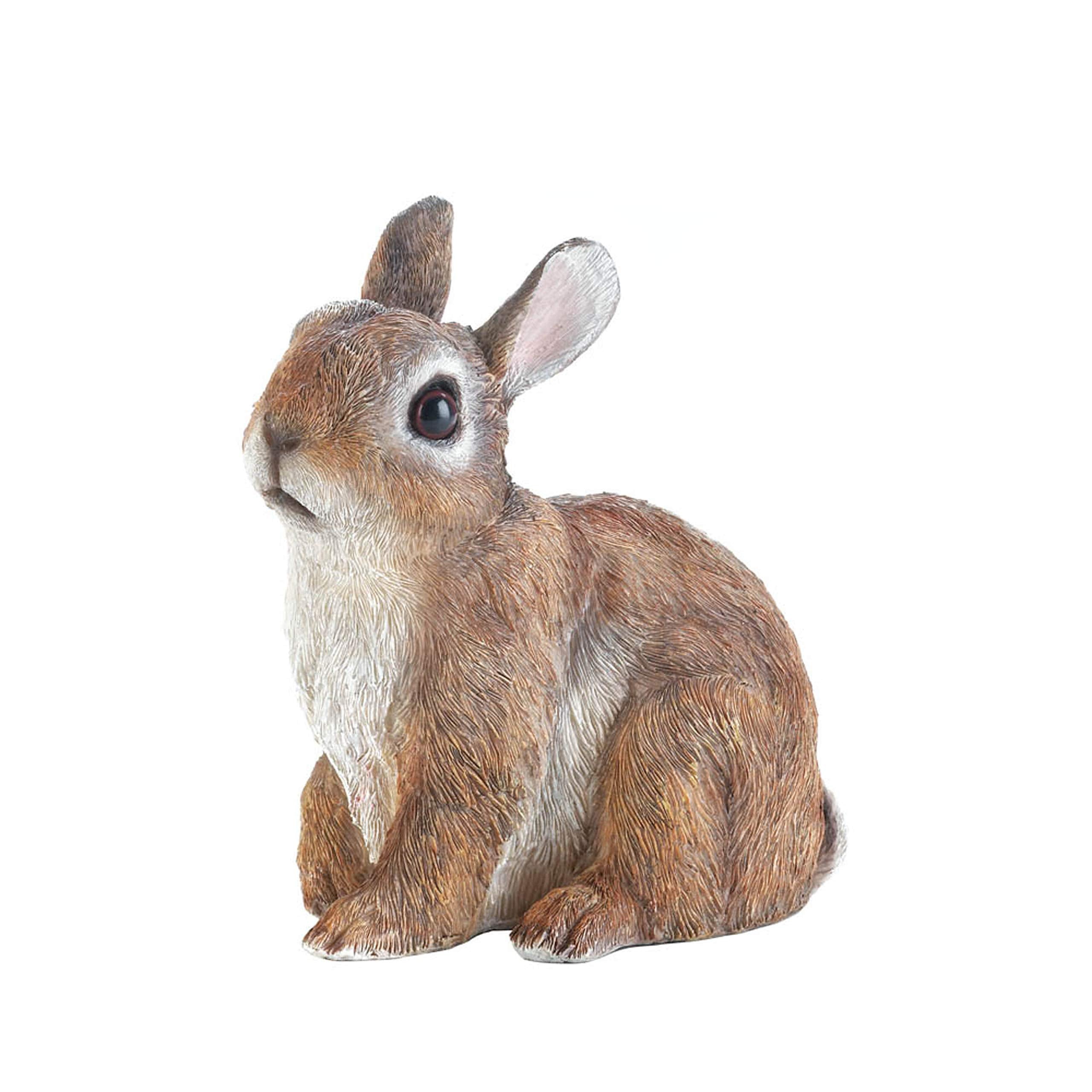 Accent Plus 57073391 Cute Sitting Bunny Figurine, No Size, Brown