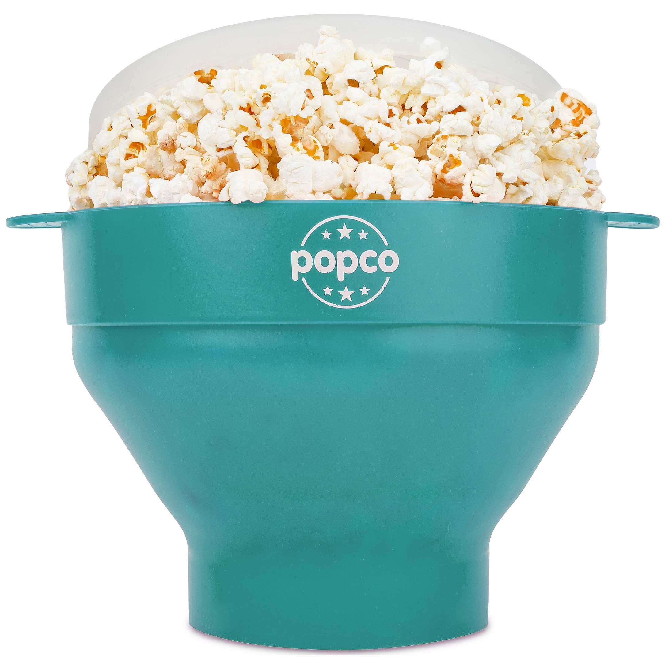 The Original Popco Silicone Microwave Popcorn Popper With Handles, Silicone Popcorn Maker, Collapsible Popcorn Bowls Bpa Free An