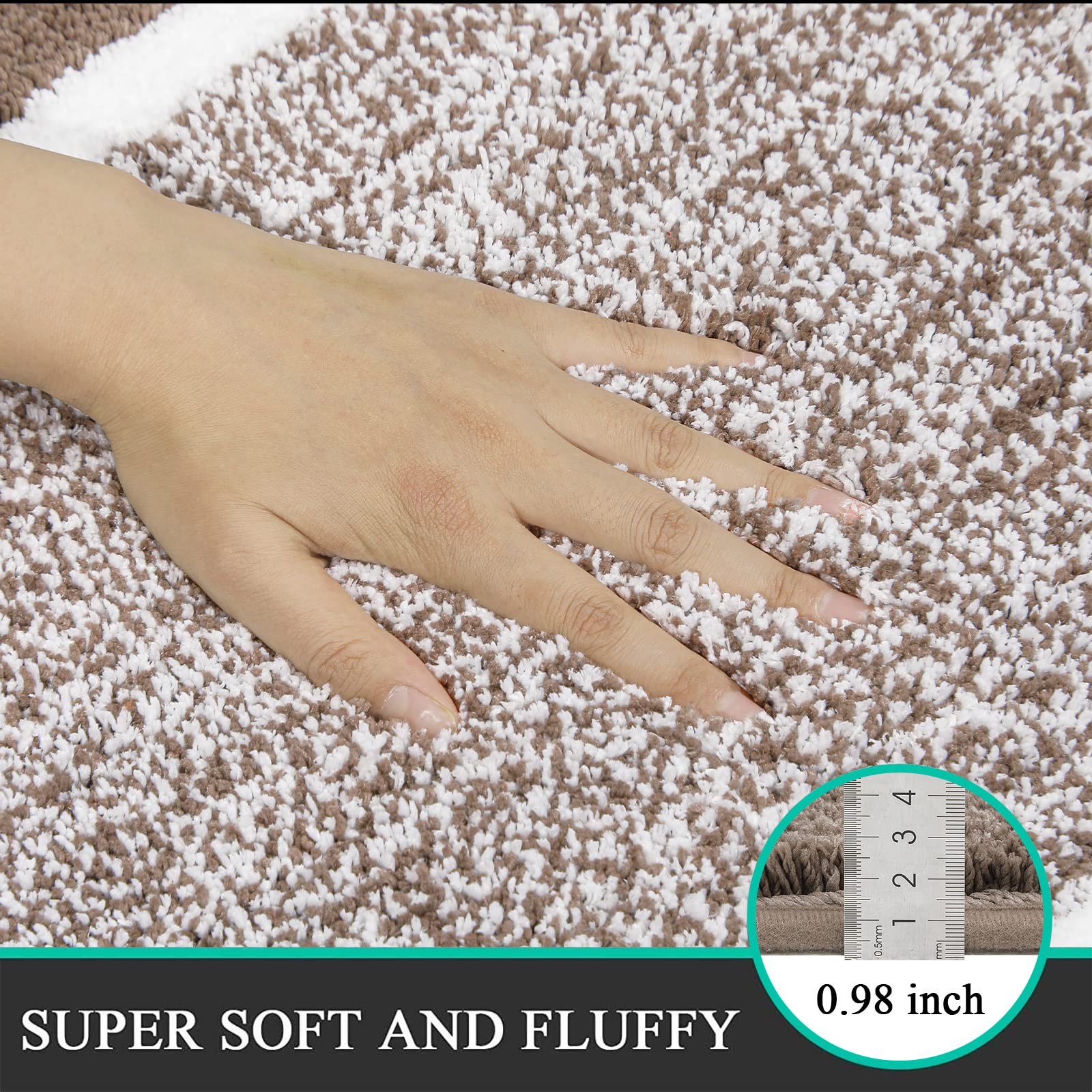 Pauwer Bathroom Rugs Sets 2 Piece, Non Slip Bath Mats For Bathroom, Absorbent Bath Rugs Floor Mat, Machine Washable Shower Rugs