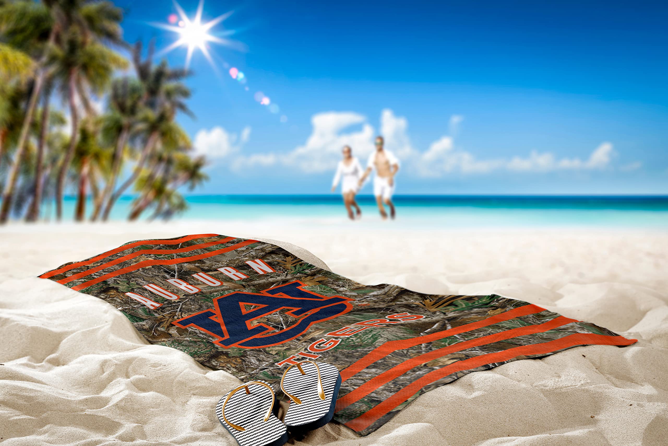 Auburn Penn State Real Tree Stripes Beach Towel(D0102H94JUW)
