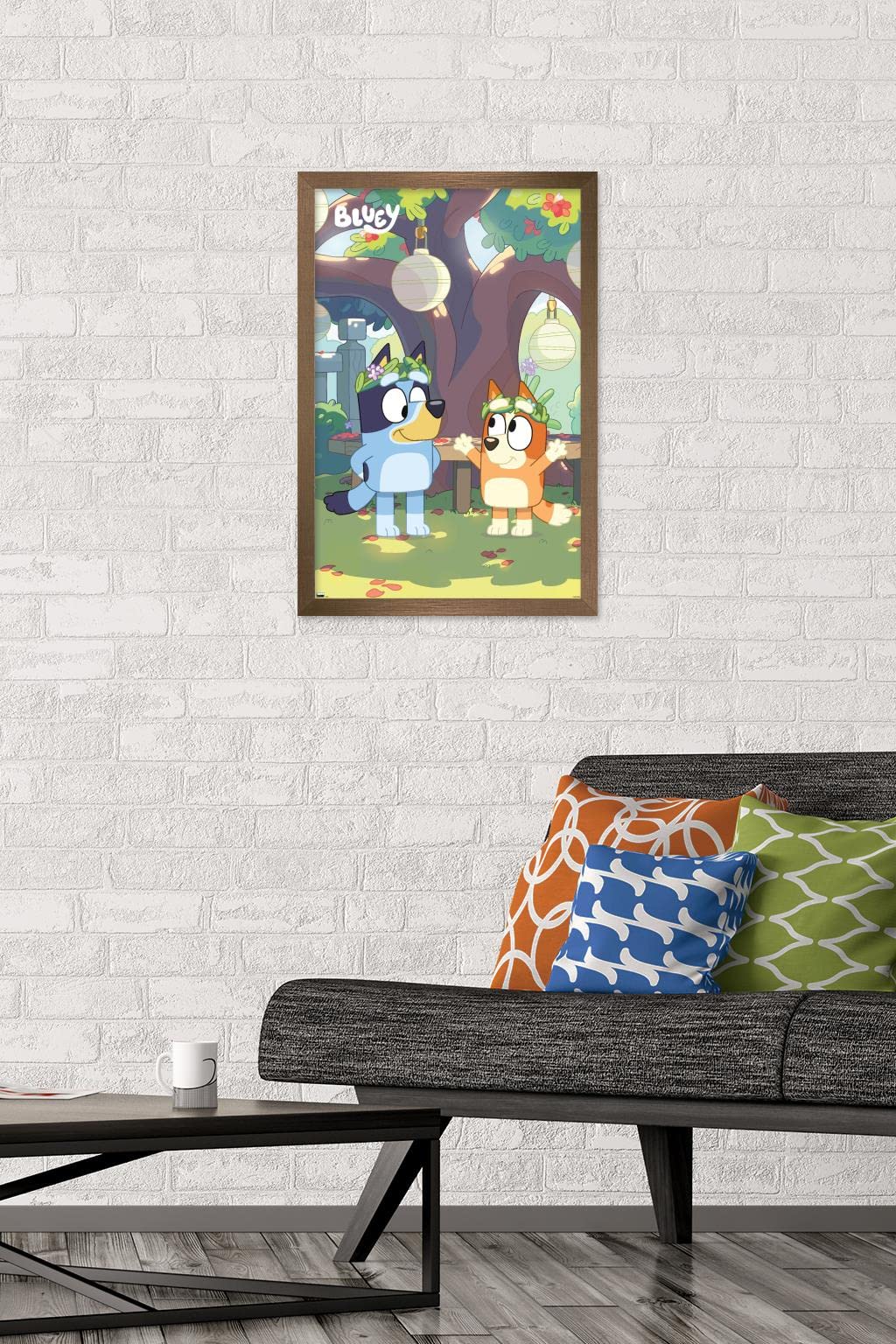 Trends International Bluey - Duo Wall Poster, 14.72'' X 22.37'', Bronze Framed Version