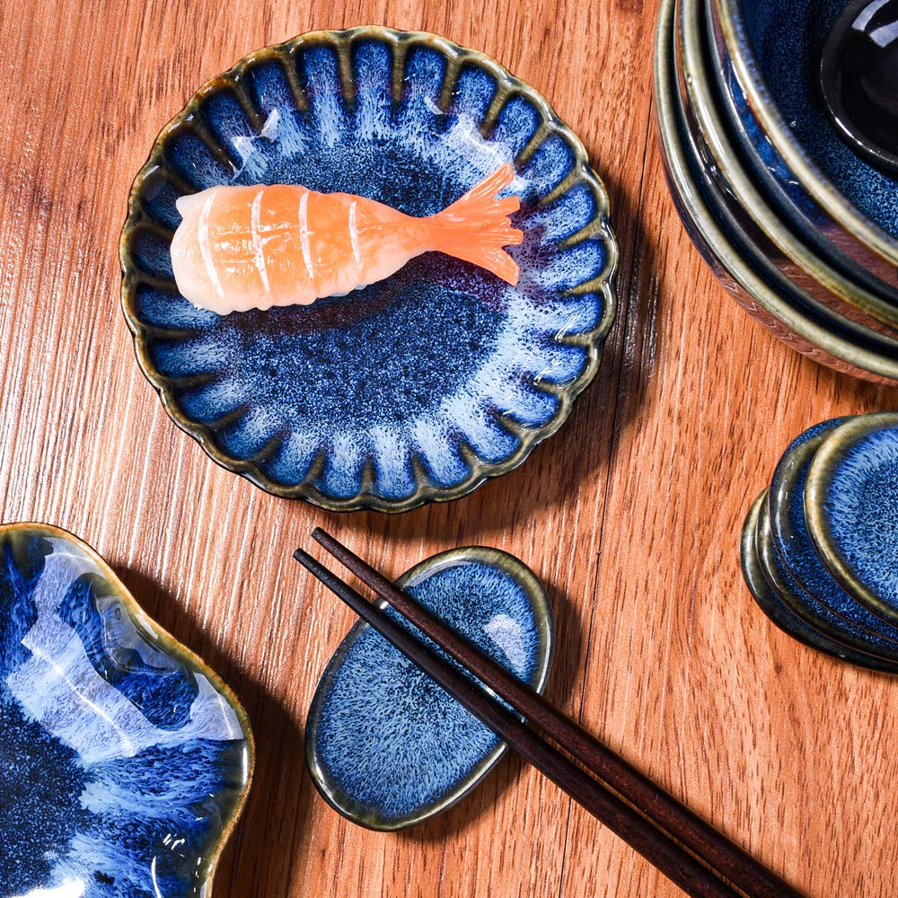 Bosili Japanese Soy Sauce Dishes Set Of 5, Dipping Sauce Dish Bowl For Sushi, Sauce, Side Dish (Hb)
