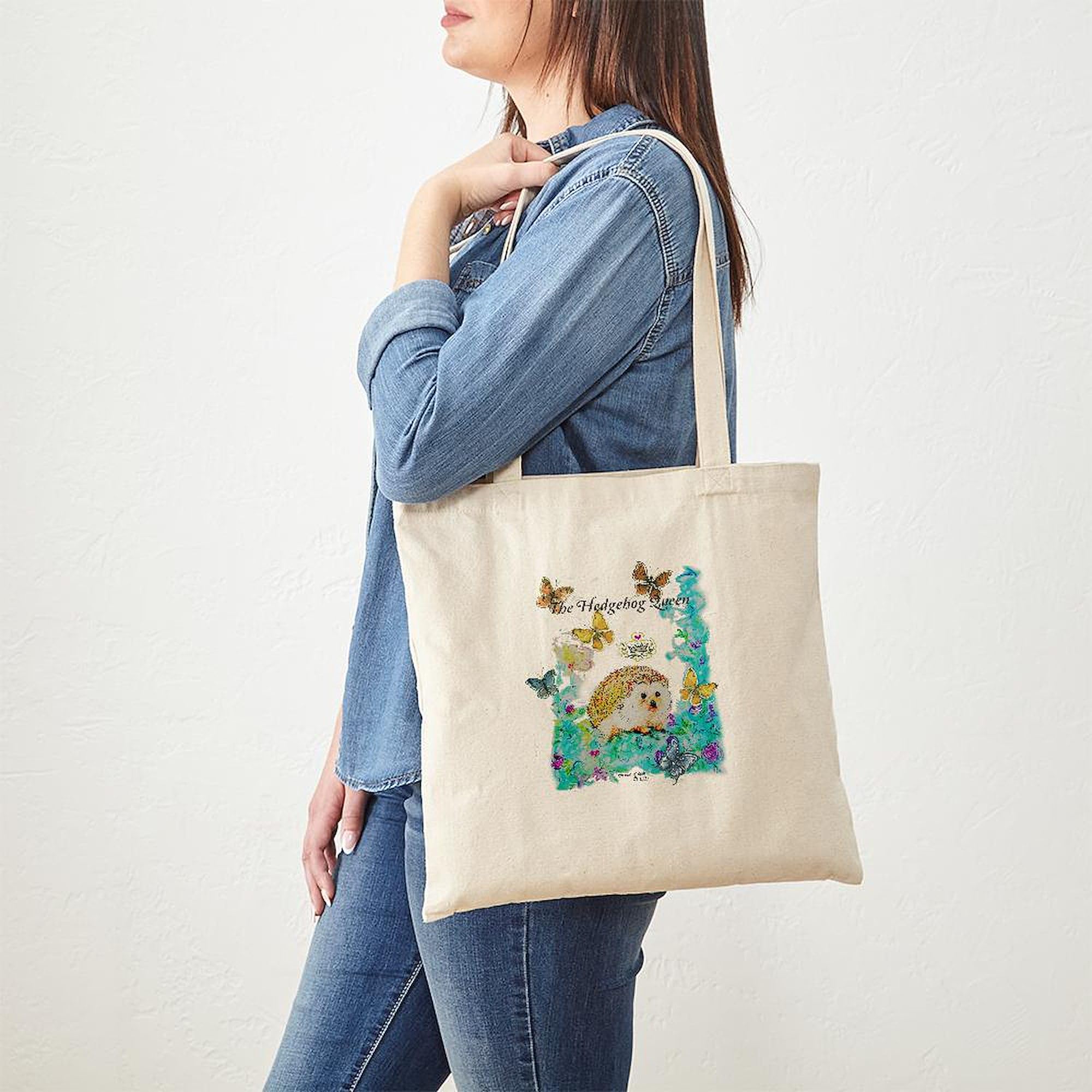 Cafepress Hedgehog Queen Tote Bag Natural Canvas Tote Bag, Reusable Shopping Bag