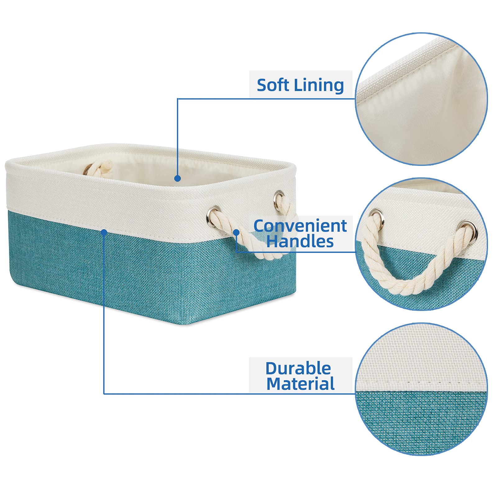 Temary Small Fabric Baskets Shelf Storage Baskets For Organizing 6 Pcs Decorative Baskets For Gifts Empty Collapsible Small Stor