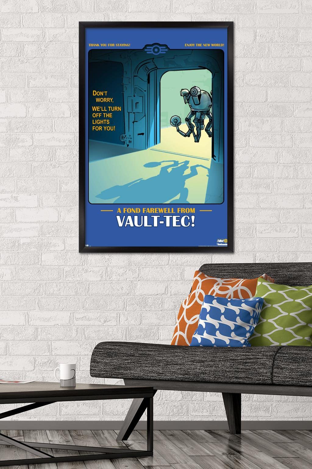 Trends International Fallout: 76 - Fond Farewell Wall Poster, 22.37'' X 34.00'', Black Framed Version