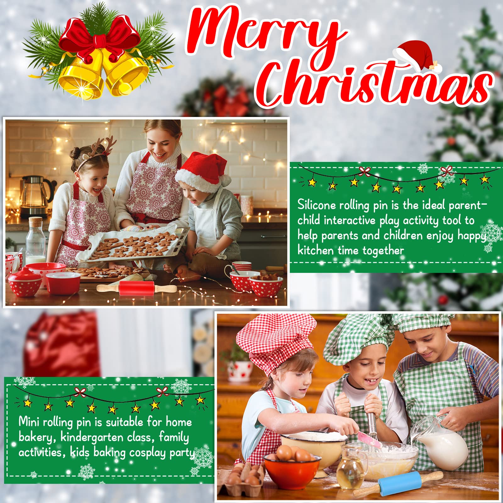 10 Pcs Small Rolling Pin Kids 9 Inch Mini Rolling Pin Silicone Wooden Rolling Pins Baking 5 Colors Non Stick Kids Rolling Pin Wi