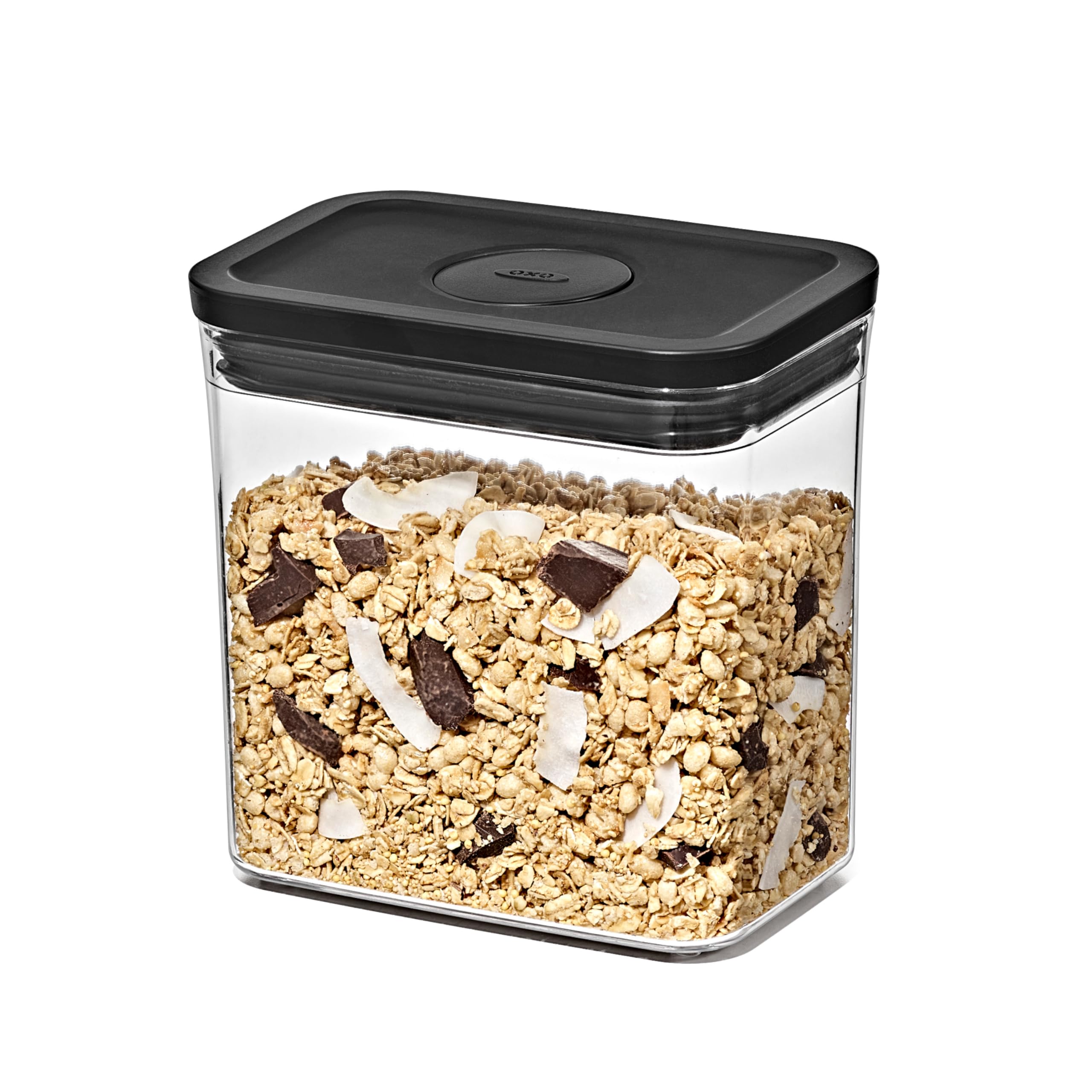 OXO Good Grips POP Container - Small Square Short - 1.7 Qt / 1.6 L - Matte Black, Organization and Storage Solution