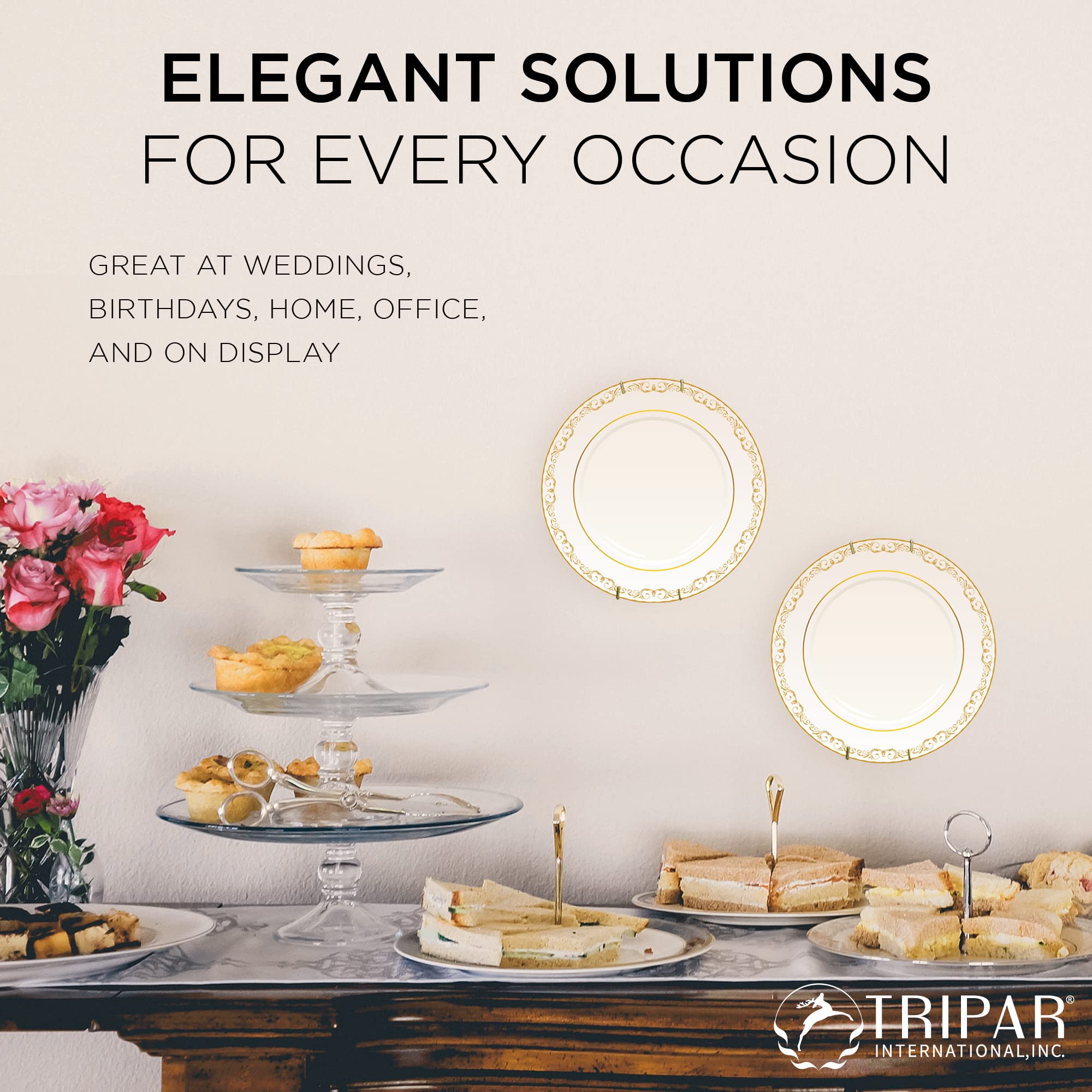 Tripar 5-7 Inch Brass Plate Wire Wall Plate Hanger