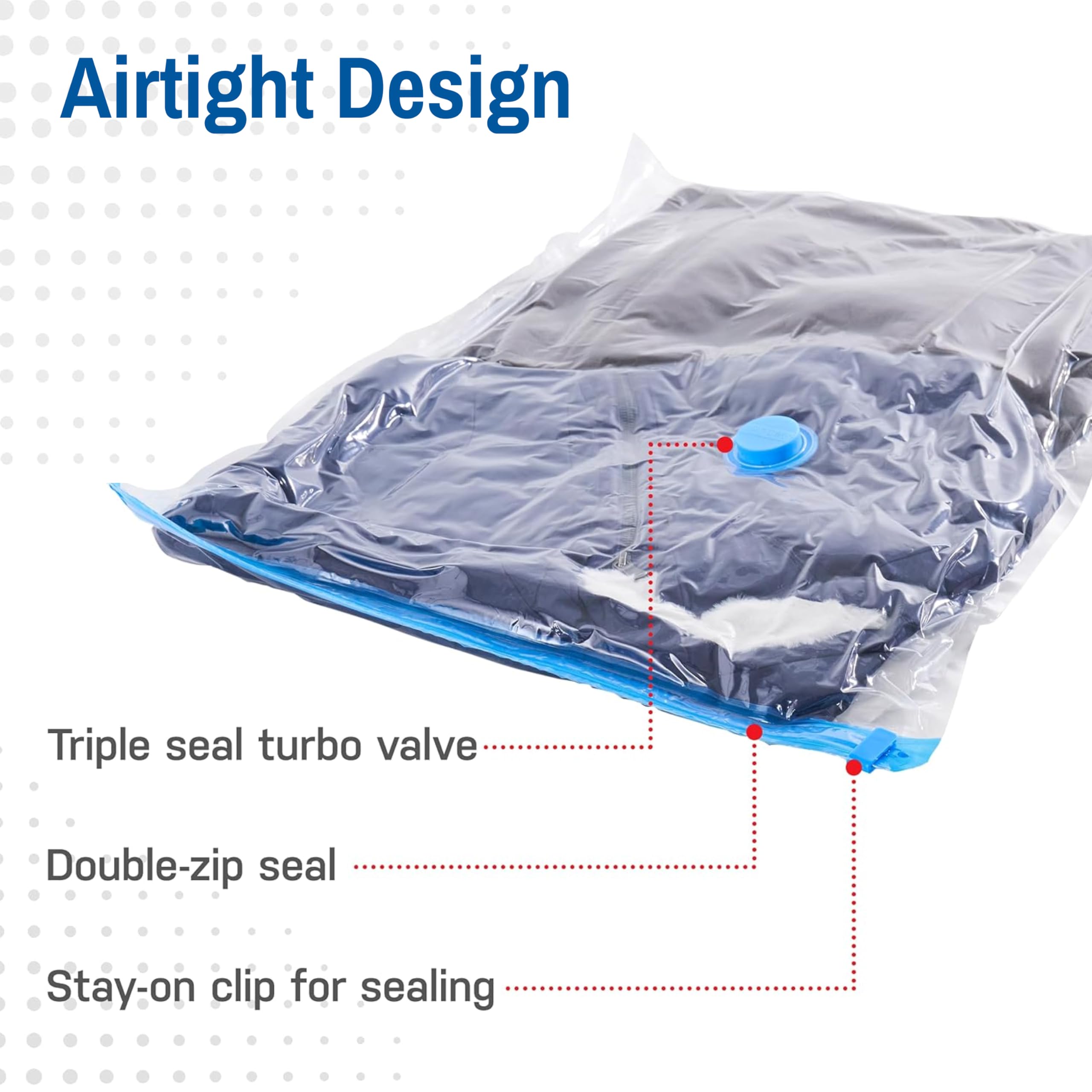 Spacesaver Vacuum Storage Bags (Jumbo 2 Pack) Save 80% on clothes Storage Space - Vacuum Sealer Bags for comforters  Blankets  Bedding  clothing - compression Seal for closet Storage Pump for Travel