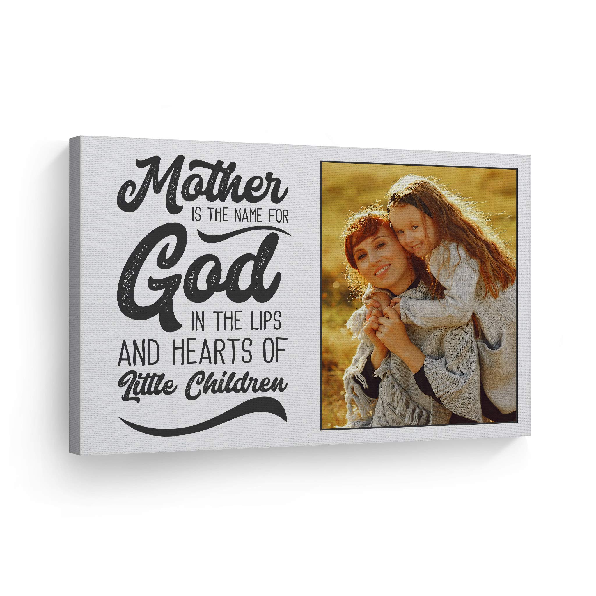 Smile Art Design Custom Photo Print Canvas Print With Your Photo Personalized Photo Mother Is The Name For God In The Lips Quote