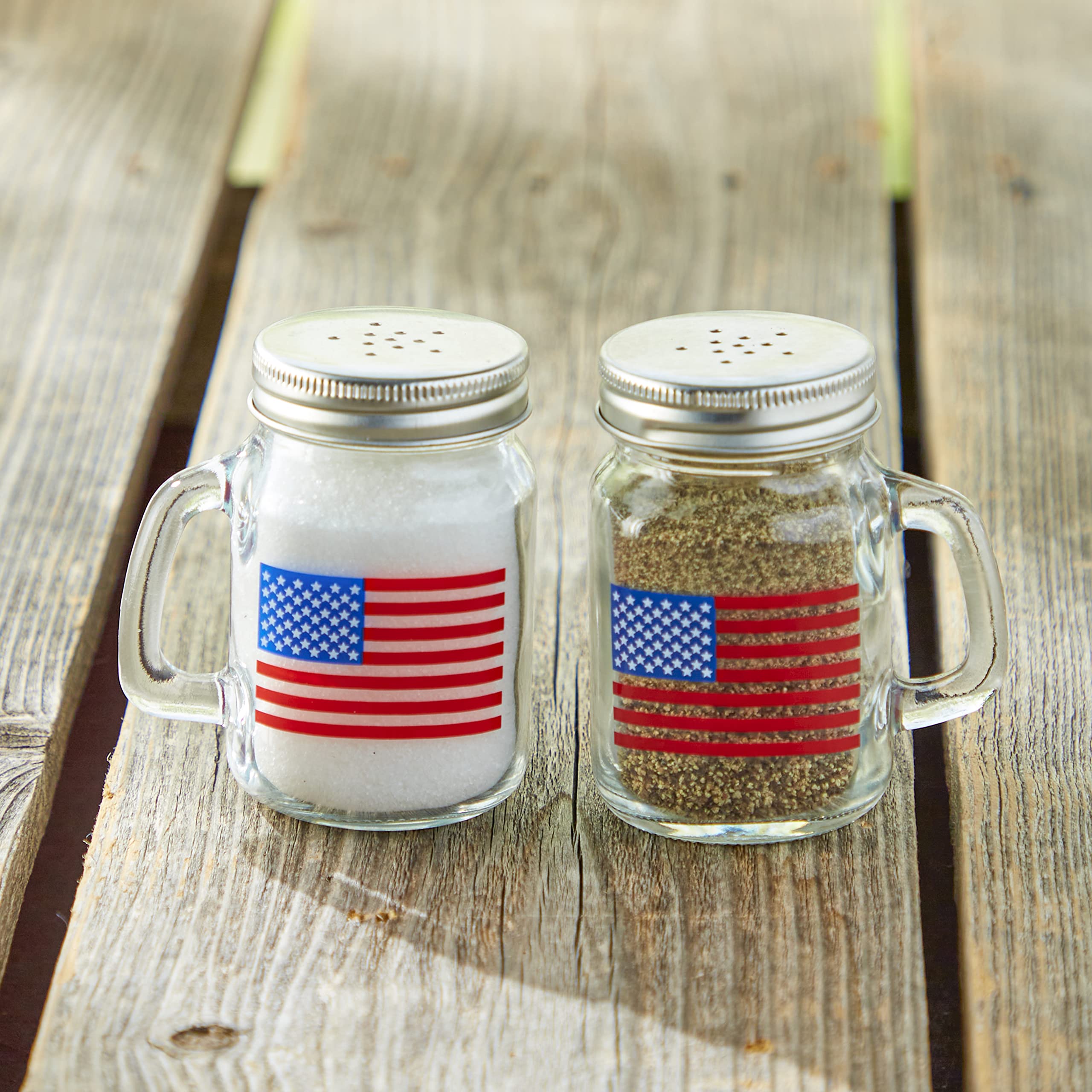 Wooden Americana Serving Collection - Salt and Pepper Shakers