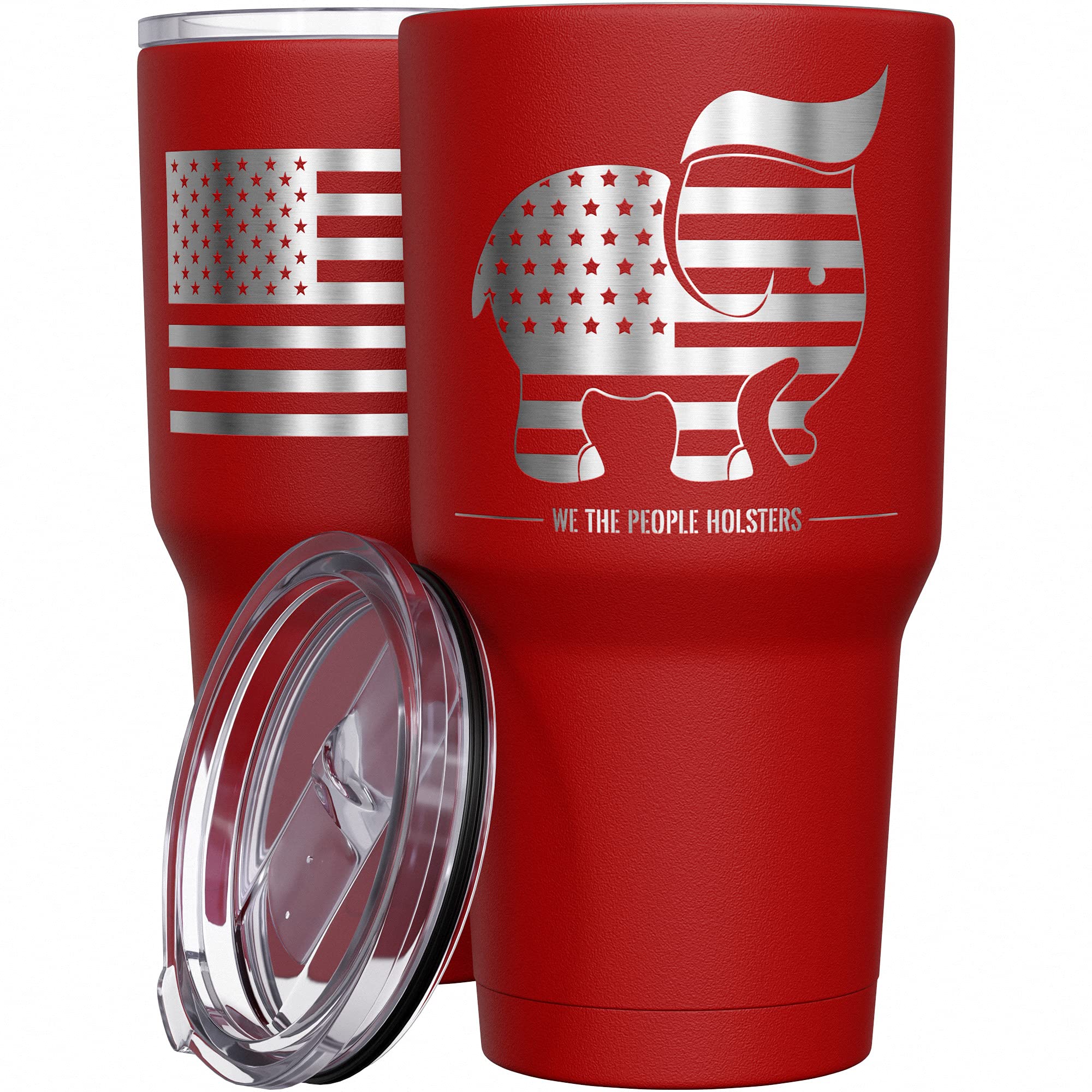We The People Holsters - Trumpican - Trump Tumbler - American Flag Coffee Travel Mug - Trump Supporter Tumbler - Double Insulate