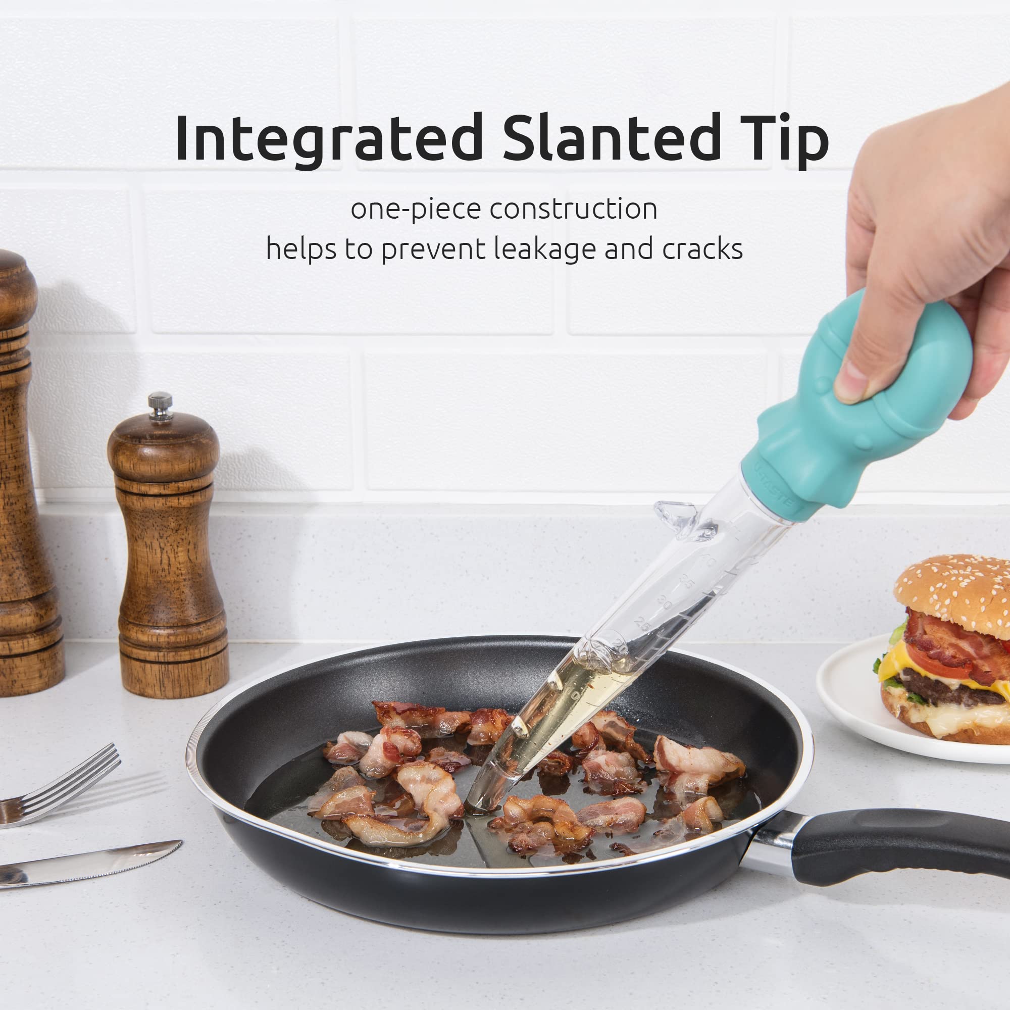 U-Taste 1.5Oz Angled Turkey Baster - 228.2? Heat Resistant Food Grade Tritan And Silicone Large Octopus Bulb Baster Set With Cle