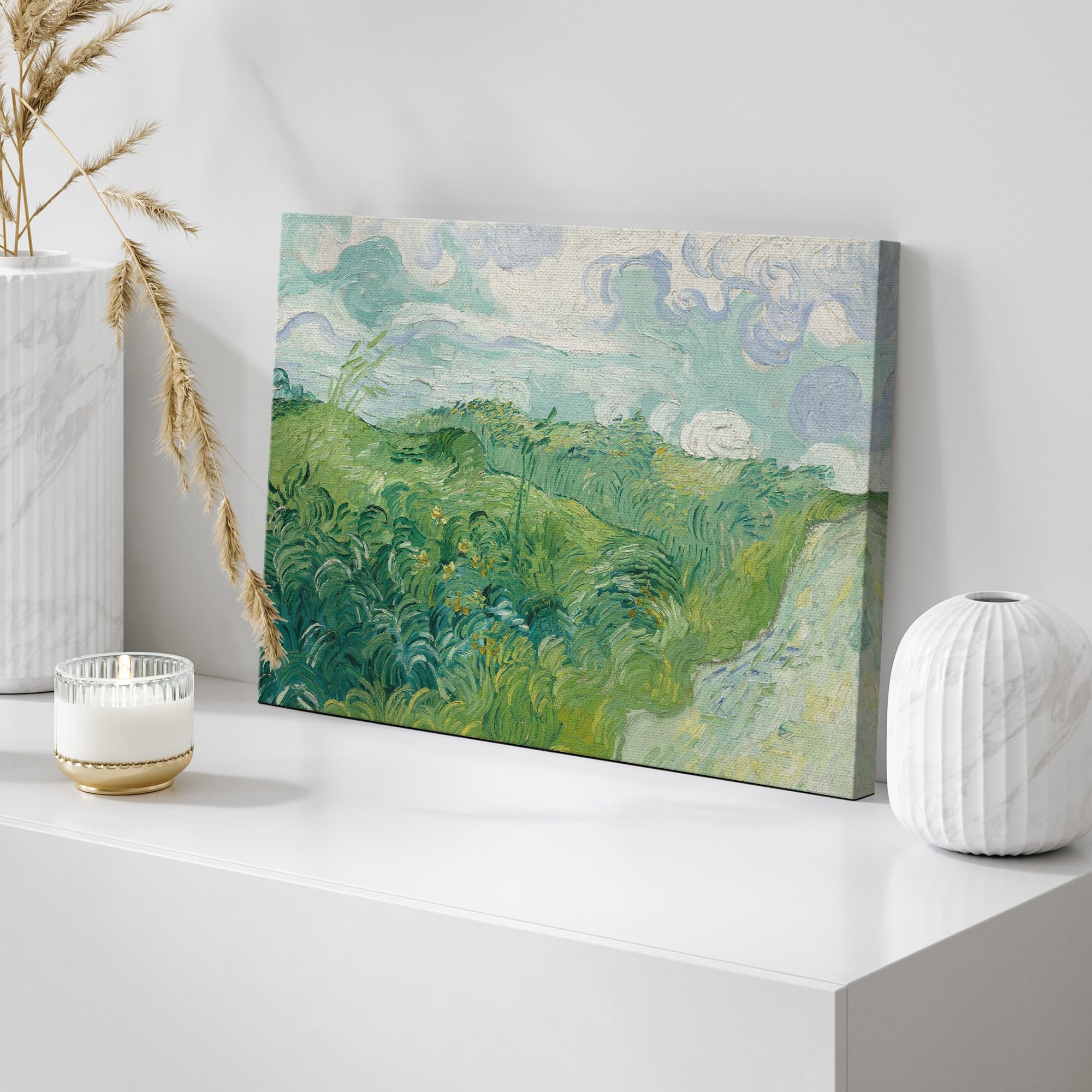 Wall26 Canvas Print Wall Art Green Wheat Fields By Vincent Van Gogh Nature Wilderness Illustrations Modern Art Decorative Floral