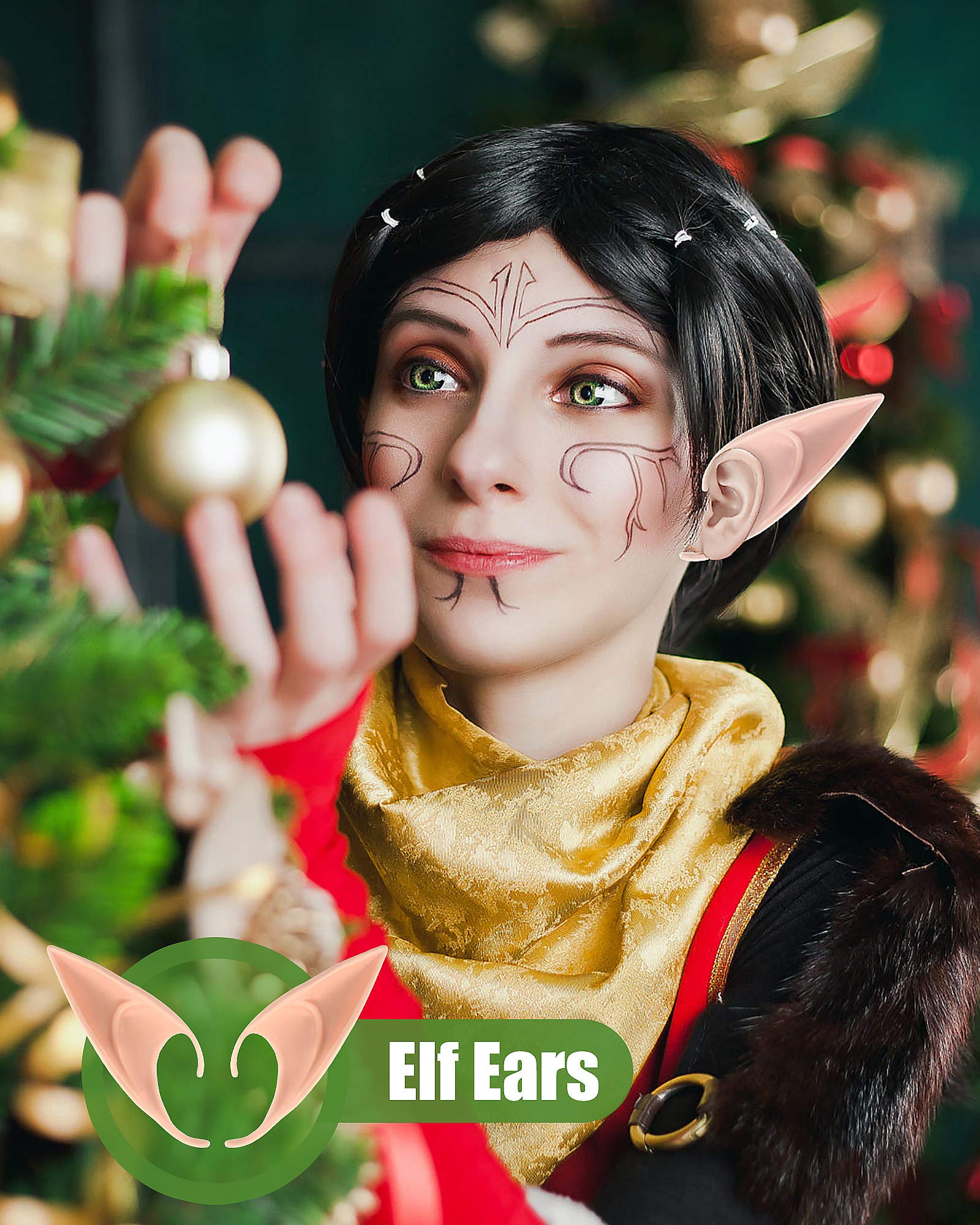 Cedar Bright Cosplay Fairy Pixie Elf Ears - Party Dress Up Costume Masquerade Accessories For Halloween Christmas(2 Pairs)