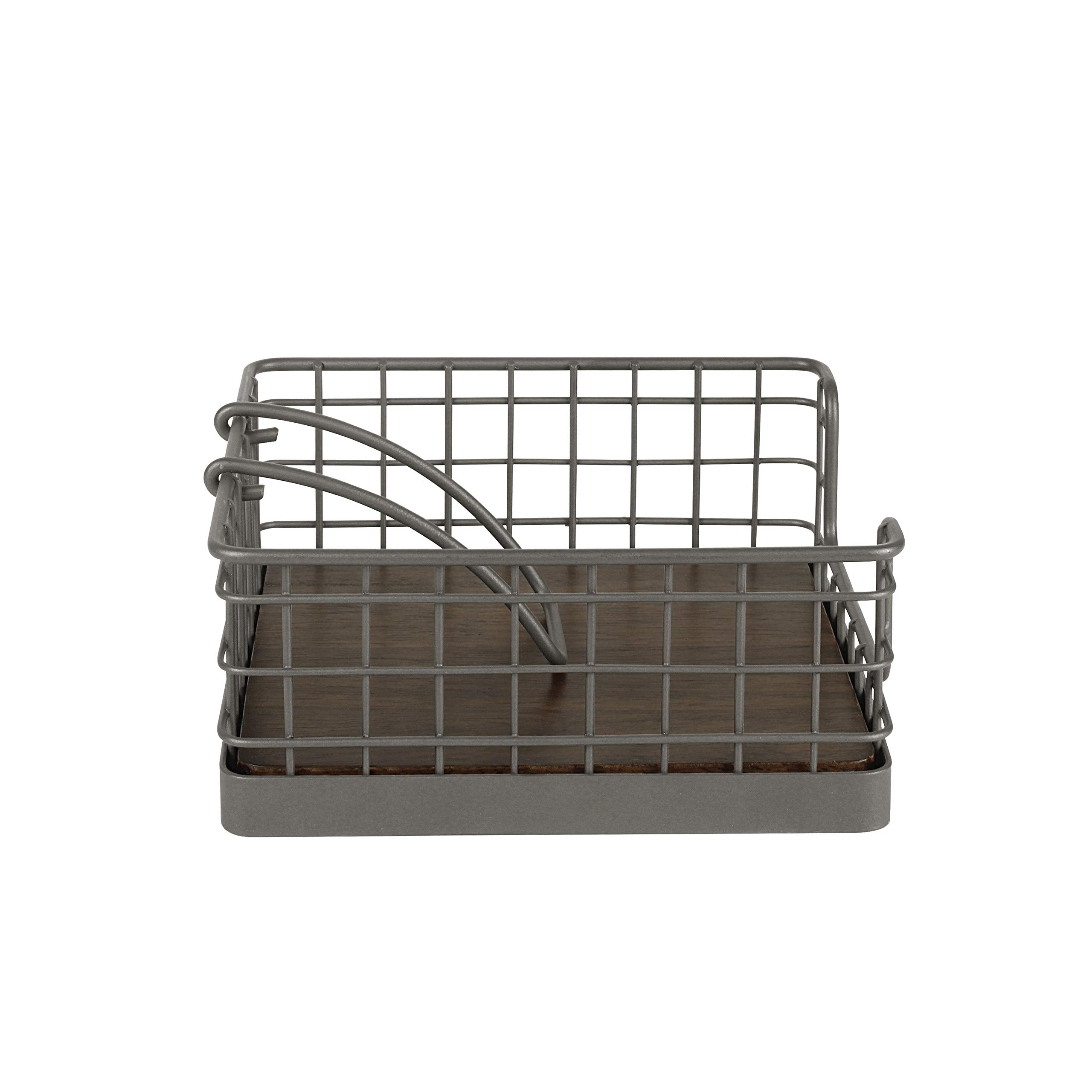 Spectrum Madison Weighted Napkin Holder (Industrial Gray) - Dispenser & D  Cor For Kitchen, Dining Room, Outdoor, & Bar Tabletop