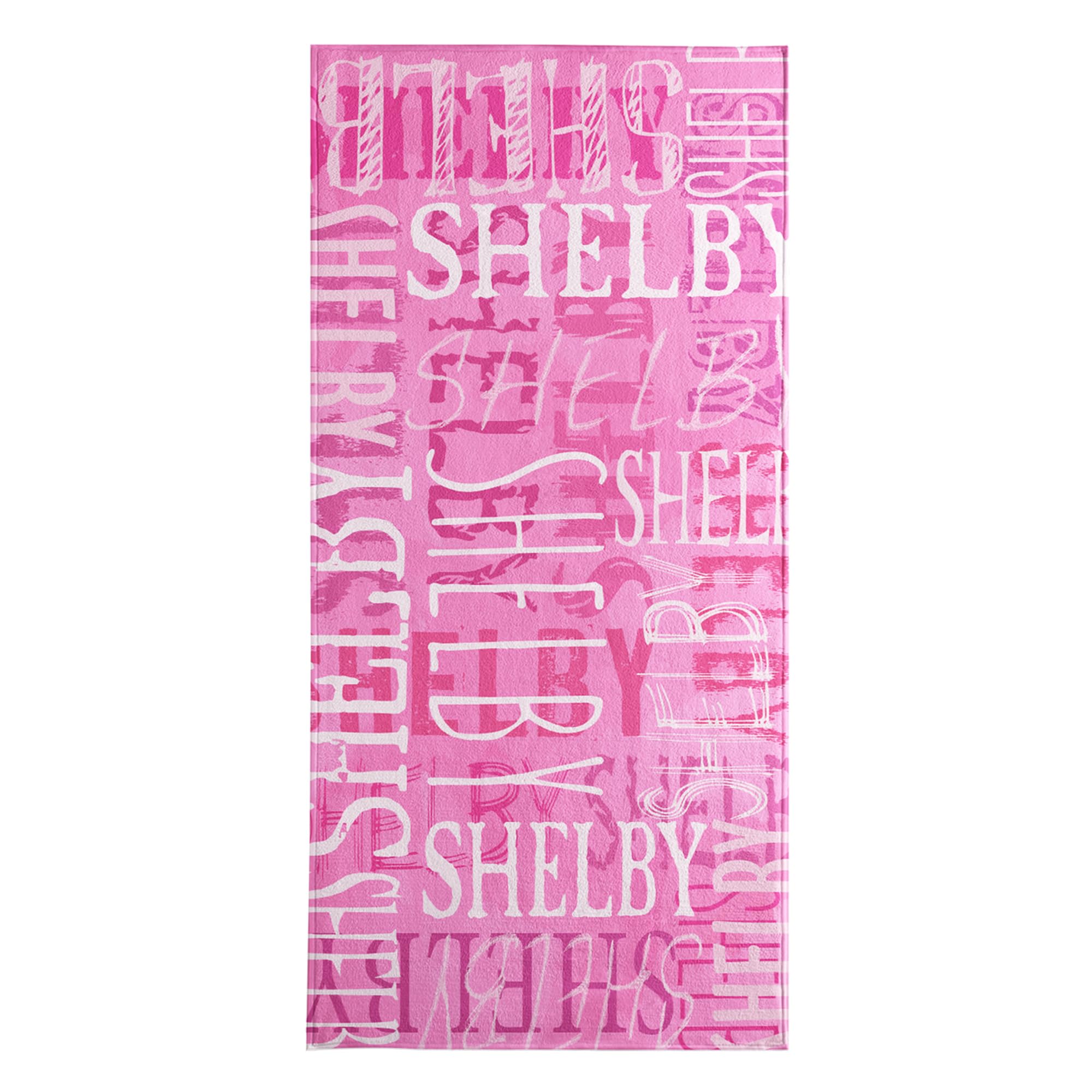 Let'S Make Memories Personalized Beach Towel - Custom Cotton/Poly Blend Pool Towel - Hot Pink - Personalize With Your Name - Sta