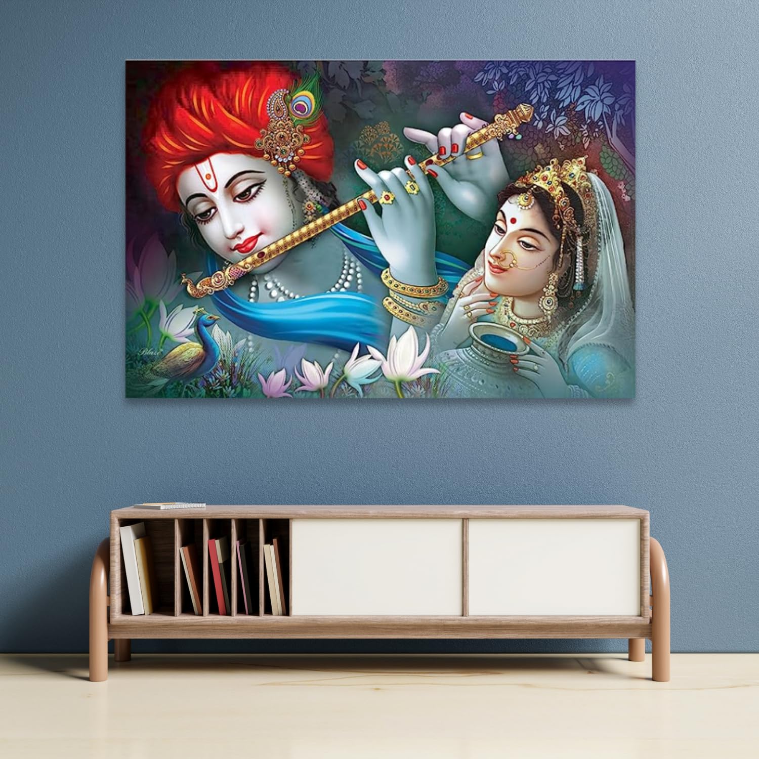 Masstone Radha Krishna Wall Painting | Home Decor Wall Painting (24x36 Inch) | Radha Krishna Painting for Wall Decoration | Wall