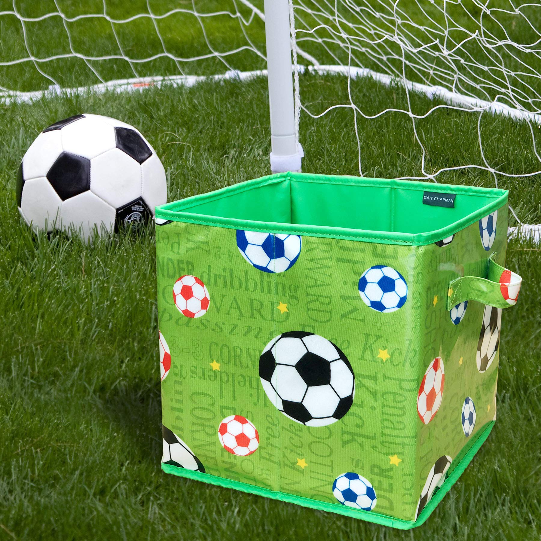 Passion For Soccer Collection 11''X11''X11'' Storage Bin (Storage Cube-Colorful)