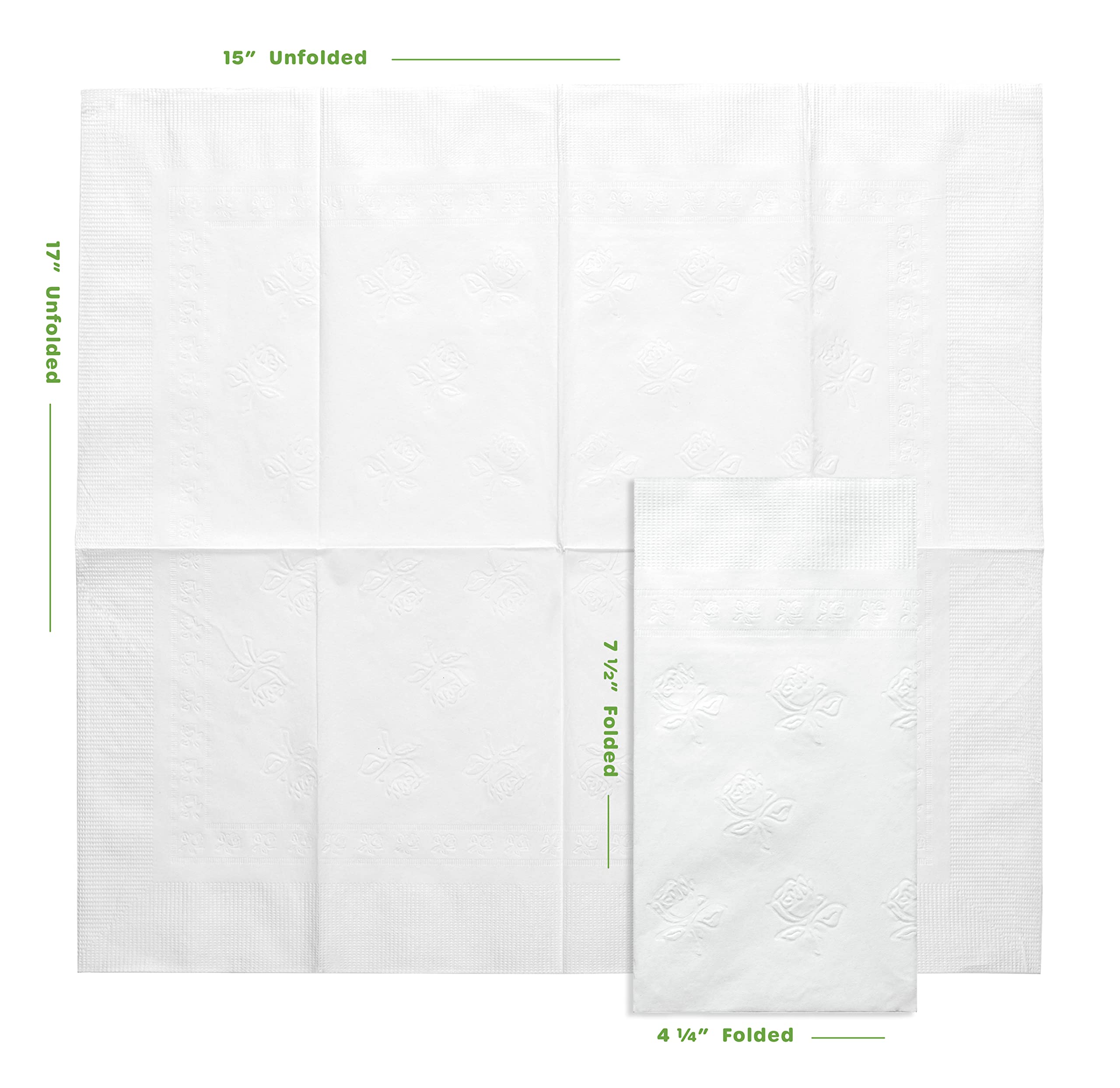 Comfy Package  Paper Dinner Napkins - Disposable 2-Ply White Party Napkins [300 Count]