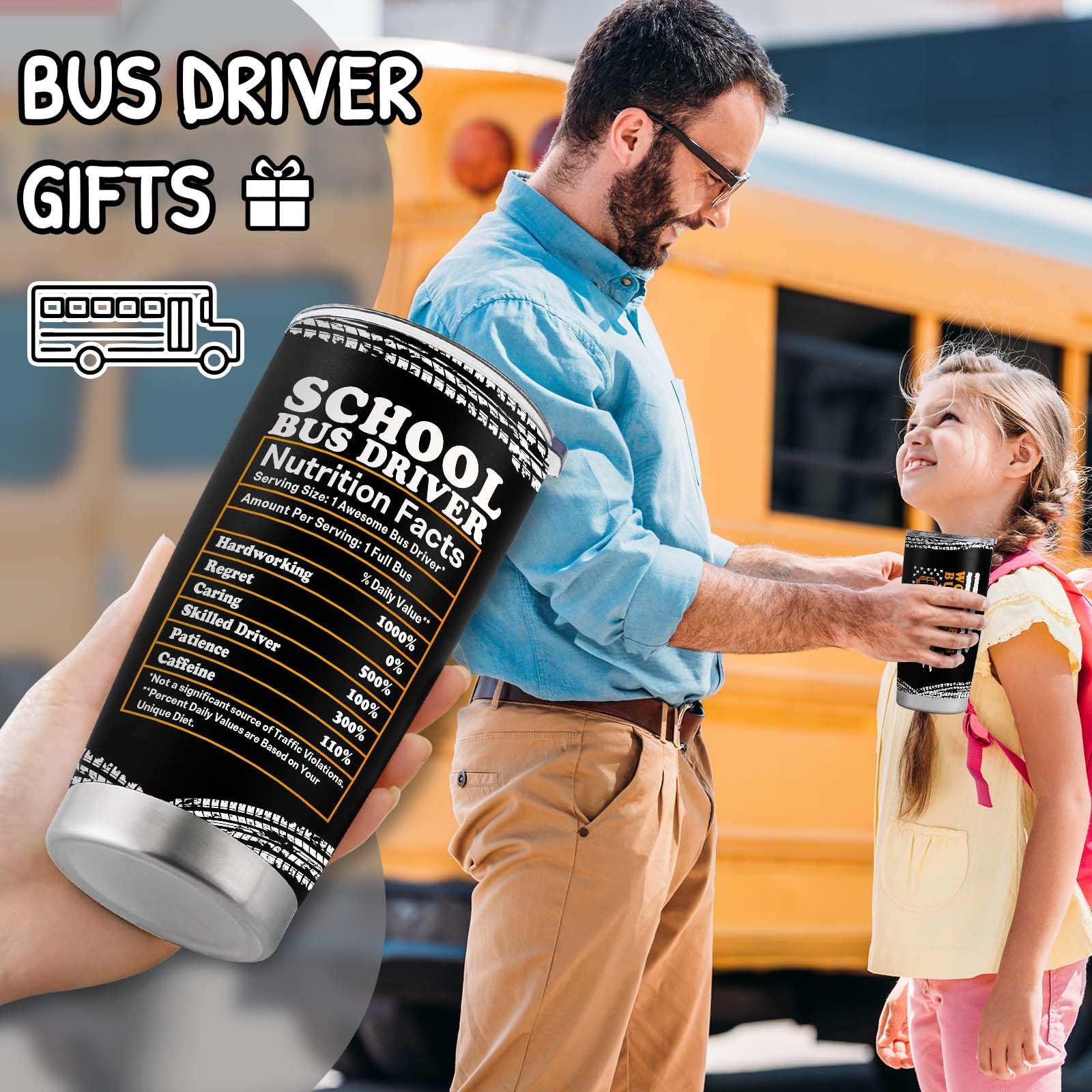 Joytumbler Bus Driver Appreciation Gifts For Men Women School Bus Driver Gifts Back To School Gifts For Kids Gifts For Retired B