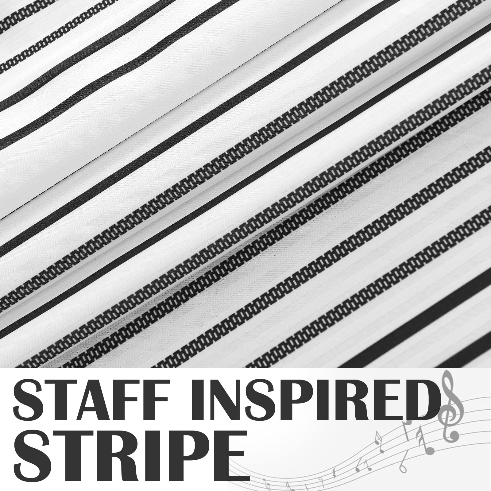 Jinchan Black And White Shower Curtain With See Through Window Fabric Striped Shower Curtain For Bathroom Modern Shower Curtain