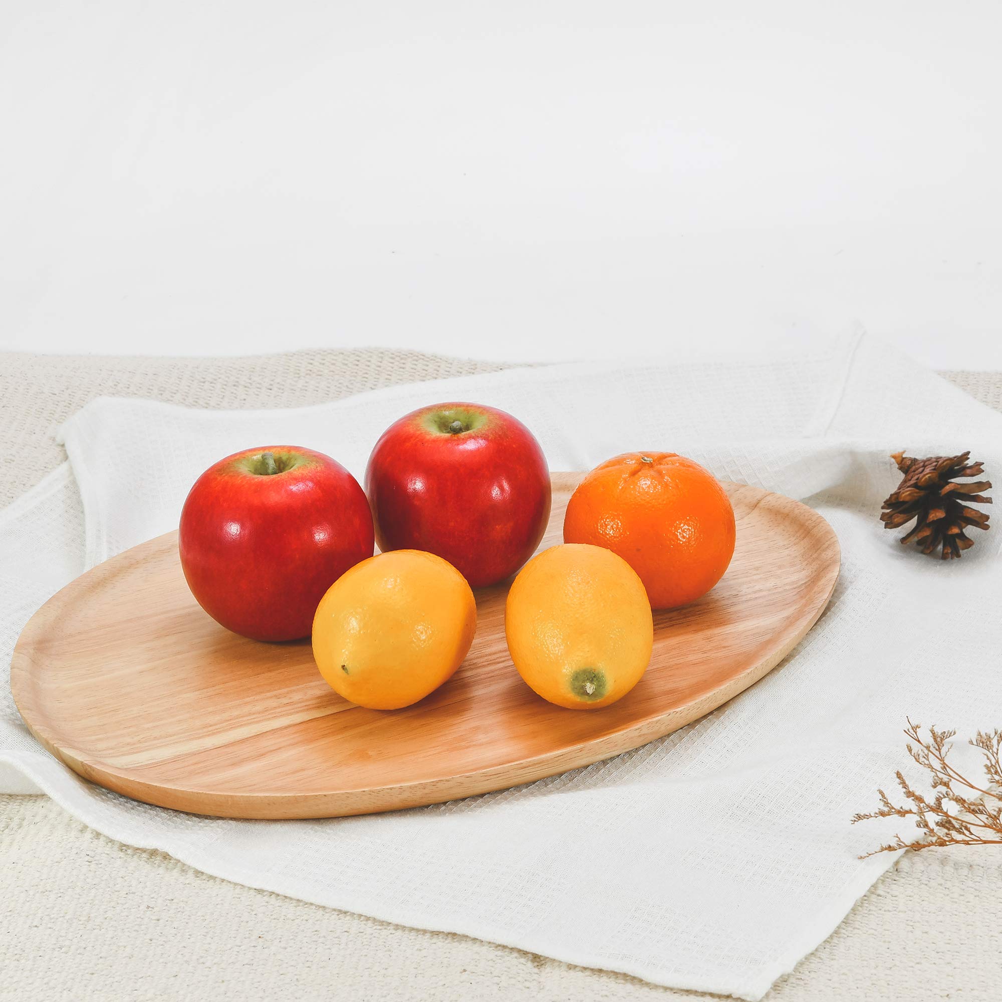 Aeravida Oval-Shaped Brown Rain Tree Wooden Serving Platter | Decorative Serving Platter | Wood Serving Tray Or Platter | Wooden