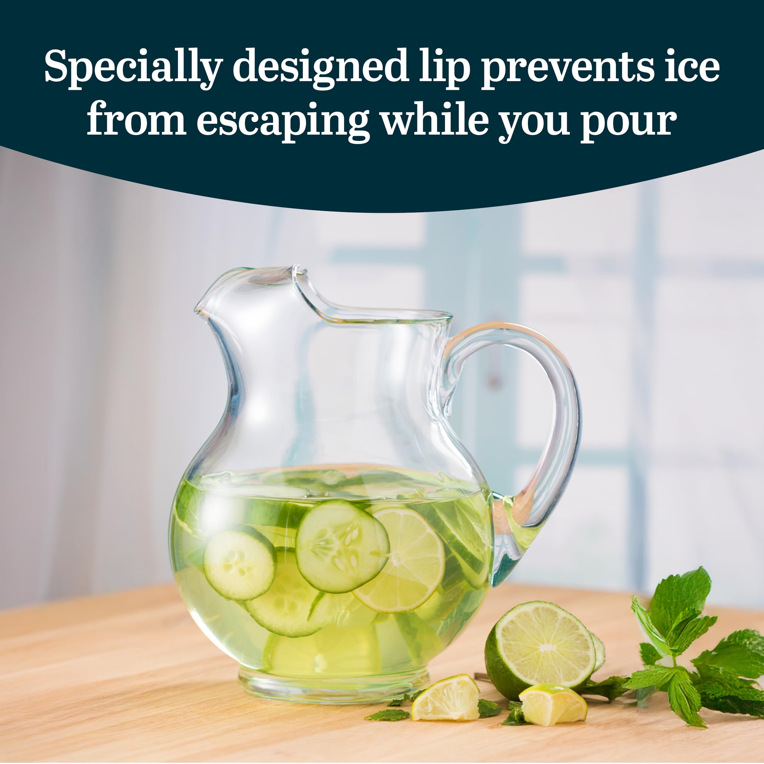 Libbey Acapulco Glass Pitcher Set, 89-ounce, Set of 2