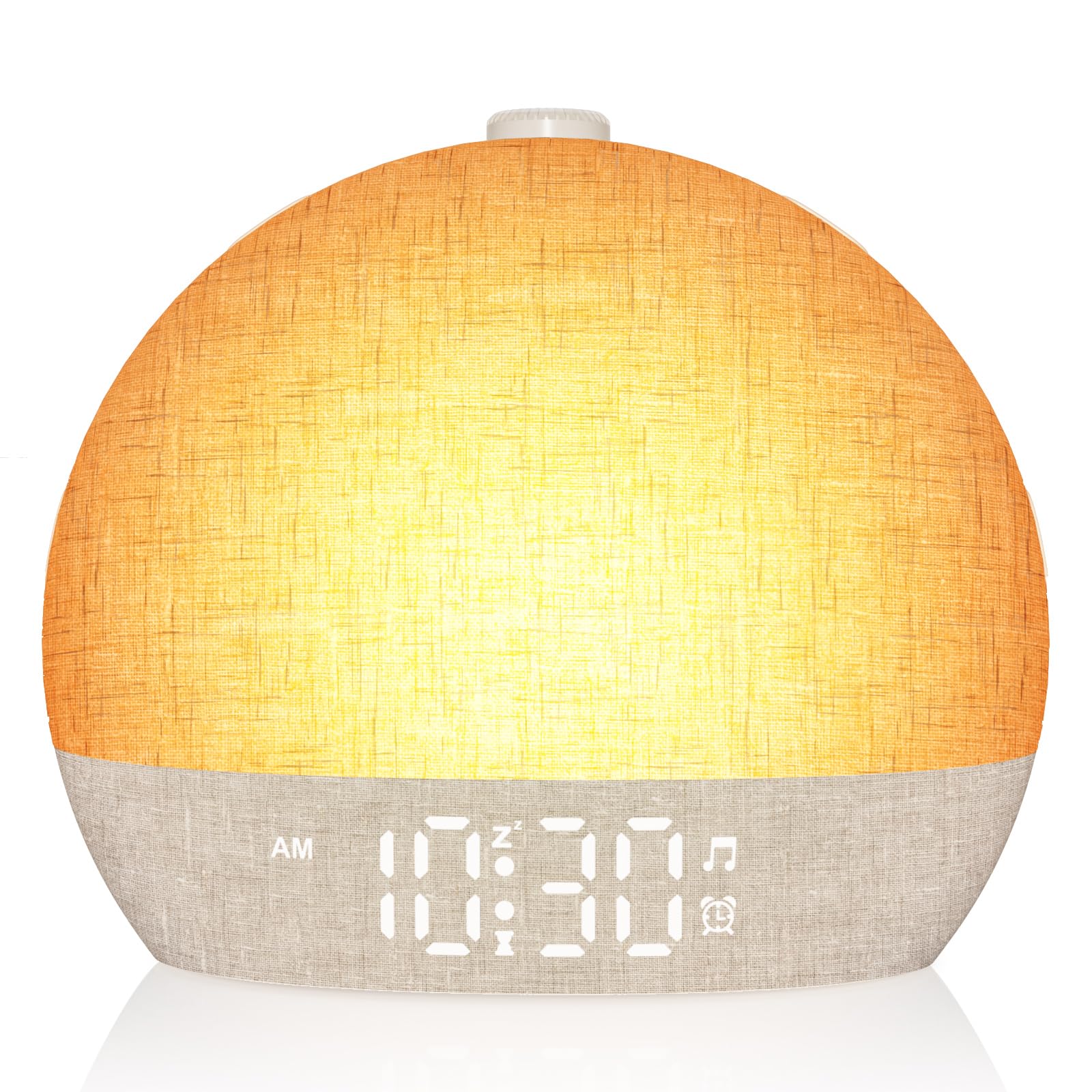 Wake Up Light Sunrise Alarm Clock, White Noise Sound Machine with 30 Soothing Sounds, Dimmable Night Lights, Sleep Aid, Snooze, 