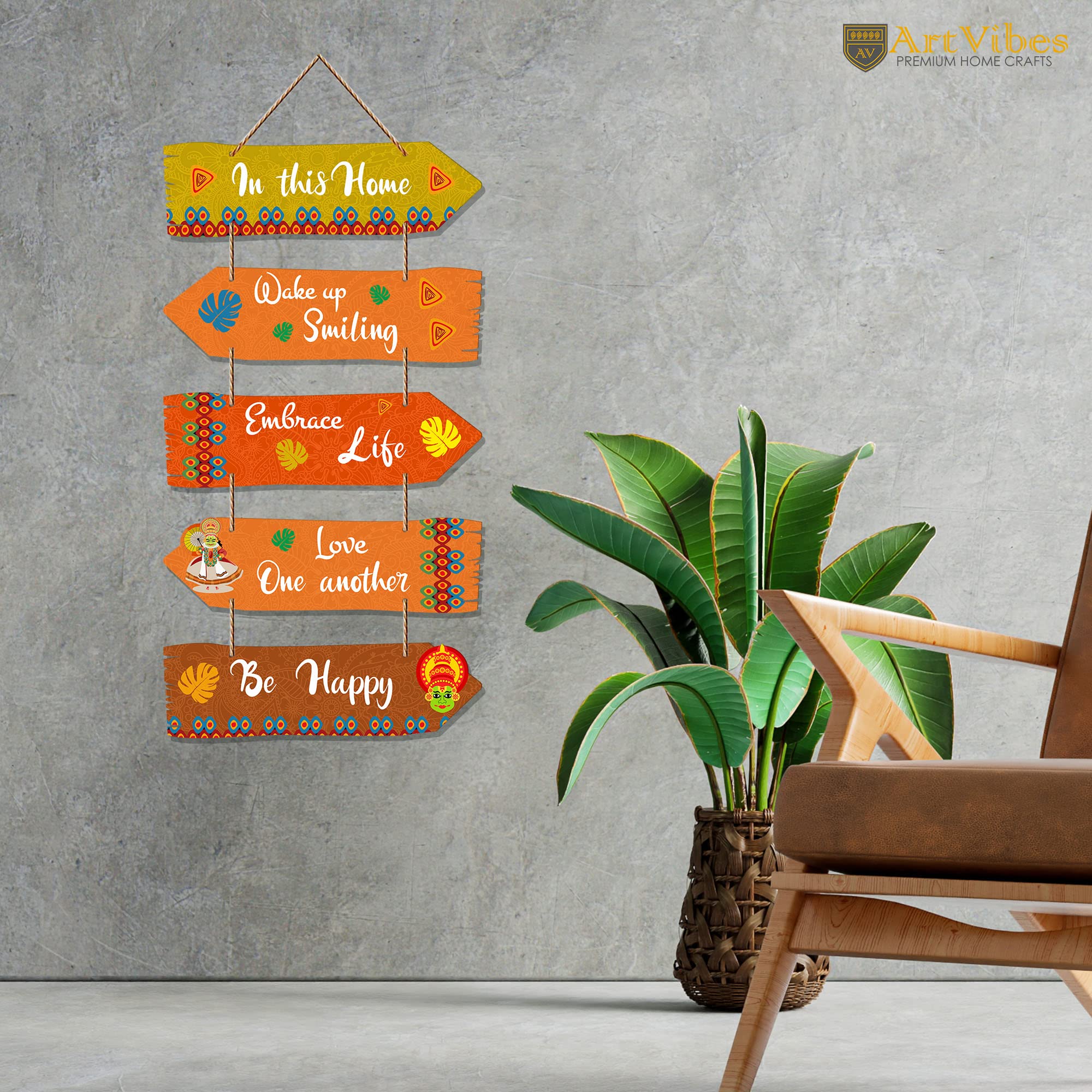 Artvibes Home Quotes Decorative Wall Art MDF Wooden Hanger for Living Room | Bedroom | Gifts | Hangings for Home Decoration | Mo