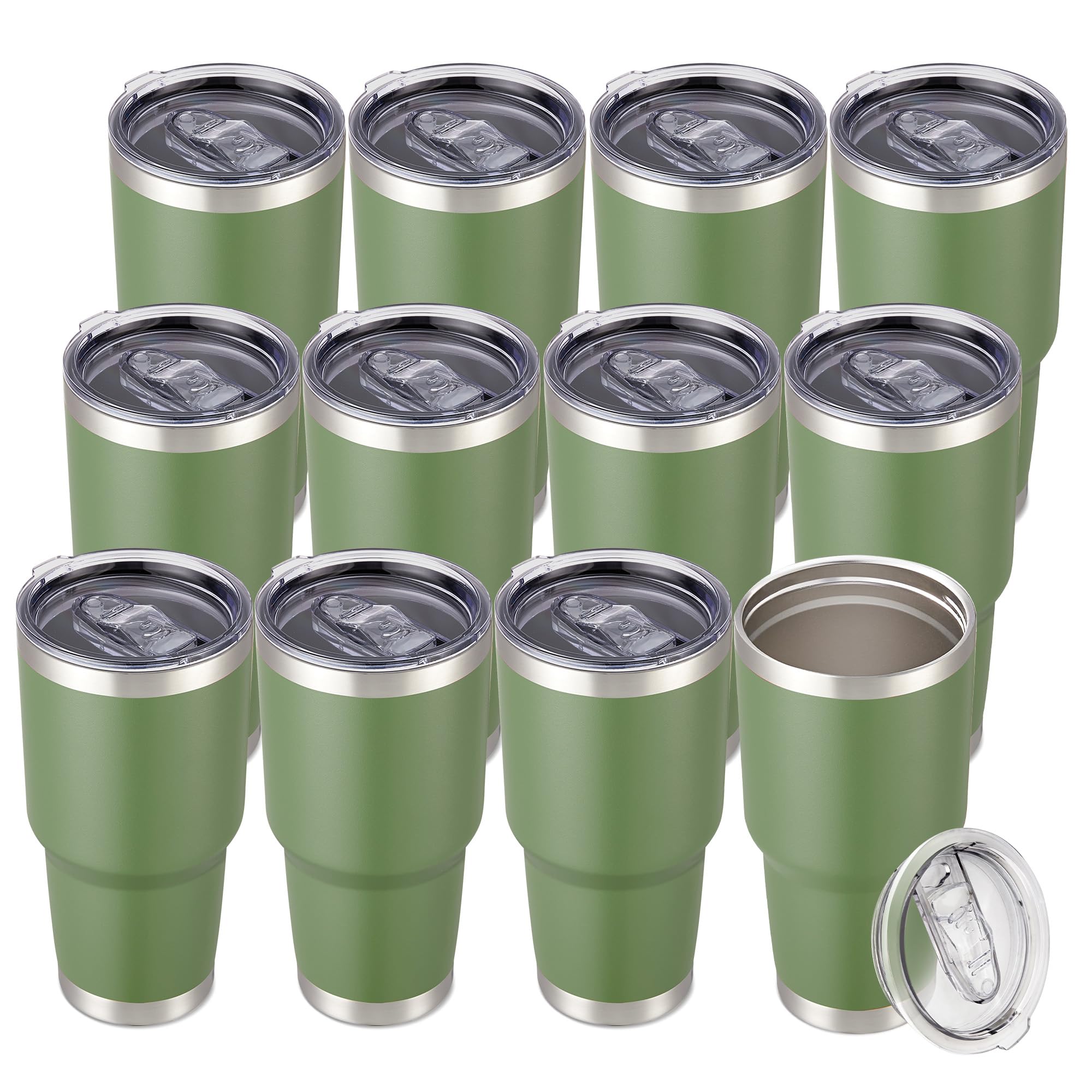 Cool Yoleb 30 oz Tumbler with Lid Stainless Steel Tumblers Bulk Vacuum Insulated Cup Reusable Powder Coated Travel Mug Double Wa