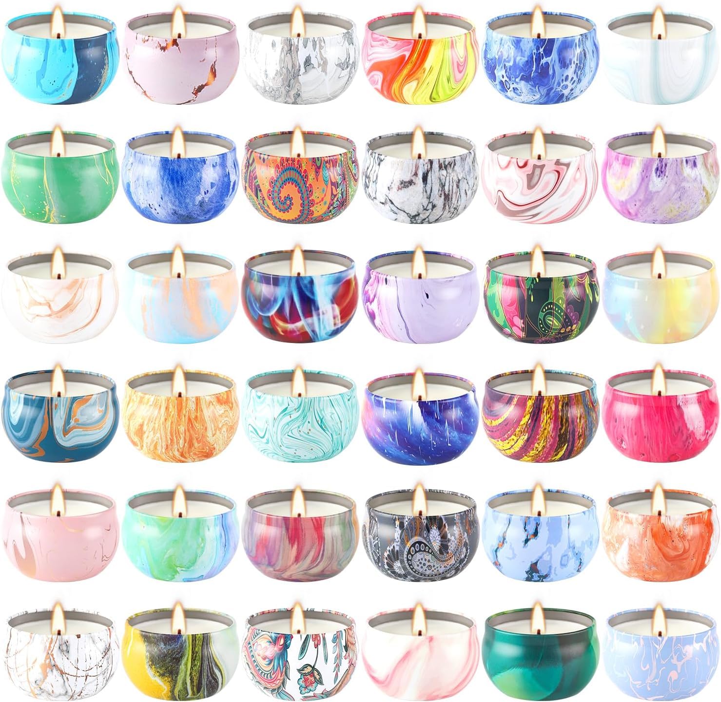 YOROXRG 36 Pack Scented Candles,Soy Wax Travel Tin Jar Candles,Aromatherapy Candles for Home 2.5 OZ Scented Candles for Mom for 
