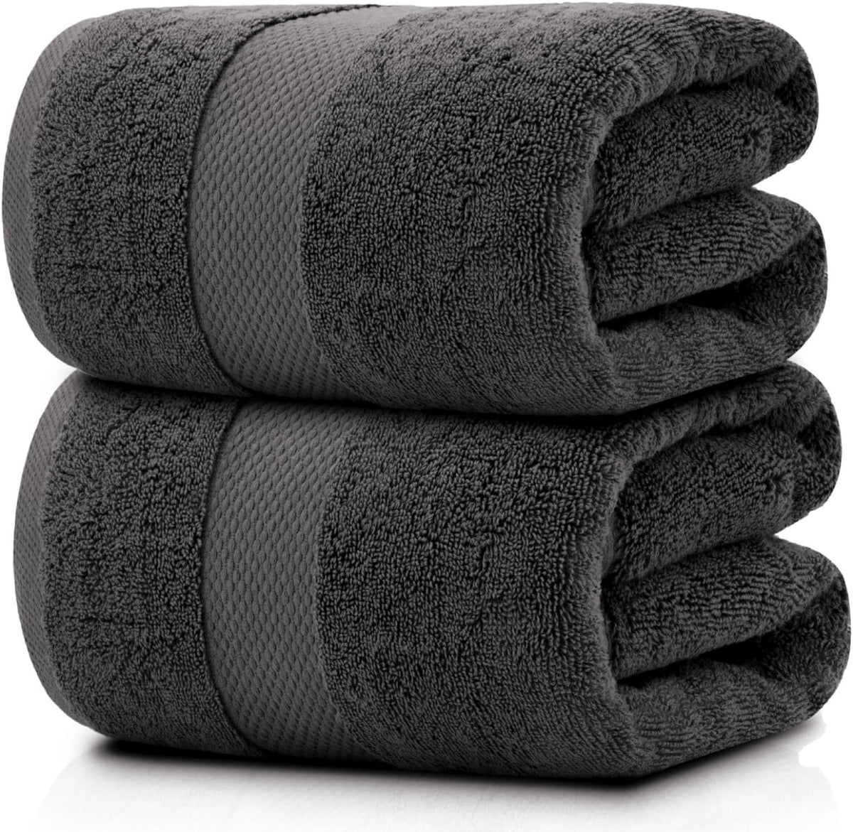 White Classic Luxury Bath Sheets Towels For Adults Extra Large | Highly Absorbent Hotel Collection | 35X70 Inch | 2 Pack (Charco