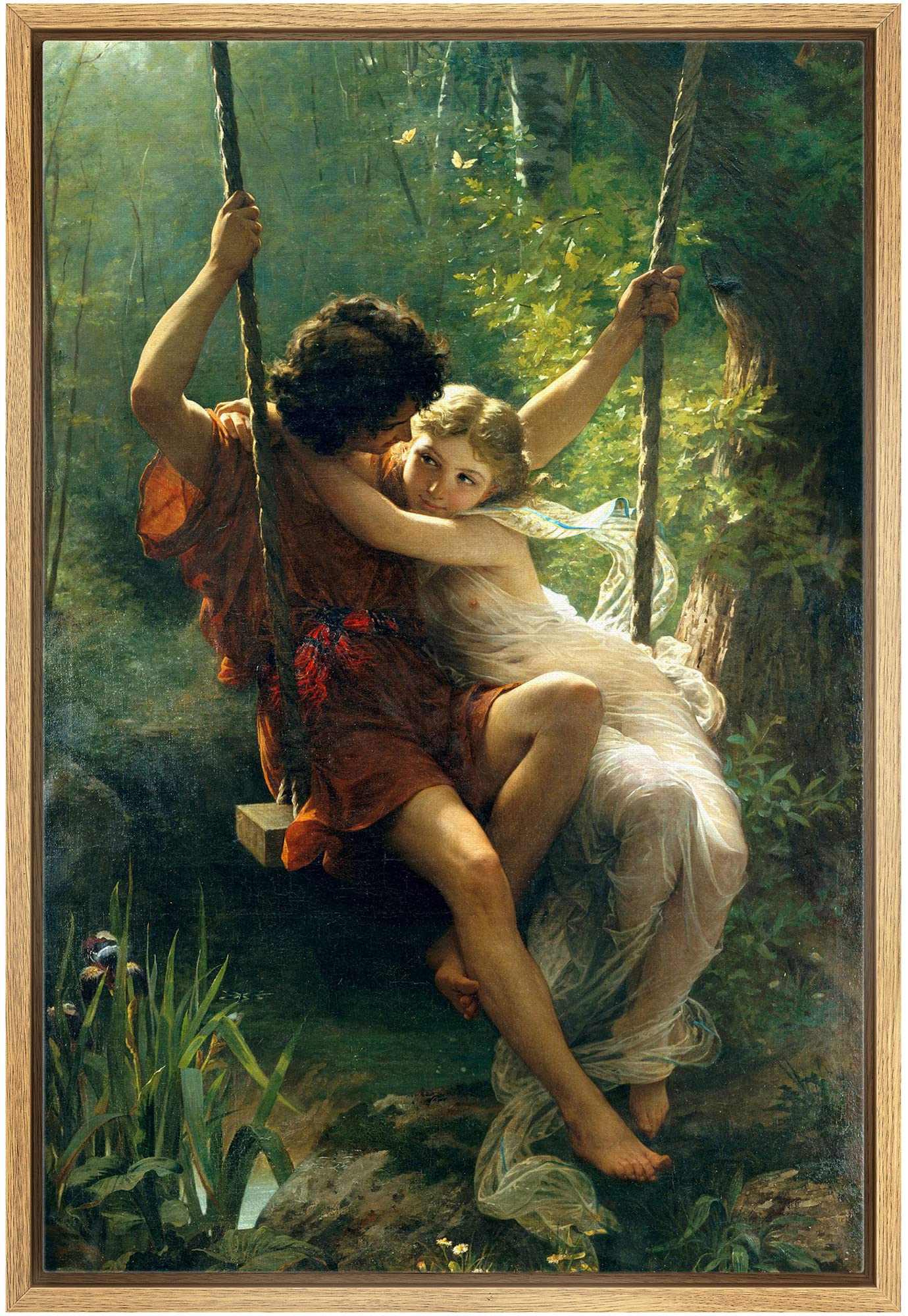 Wall26 Spring Time By Pierre Auguste Cot Giclee Framed Canvas Prints Wrapped Gallery Wall Art | Stretched And Framed Ready To Ha