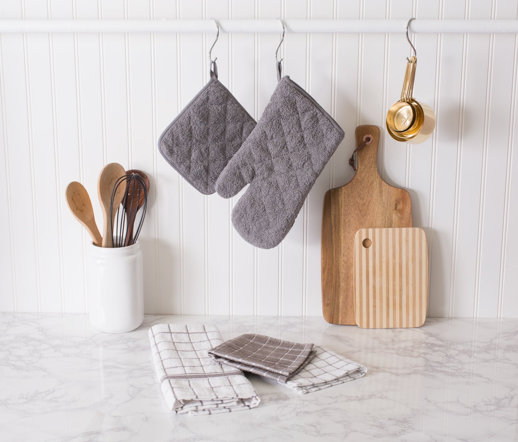 DII Gray Terry Potholder (Set of 3)
