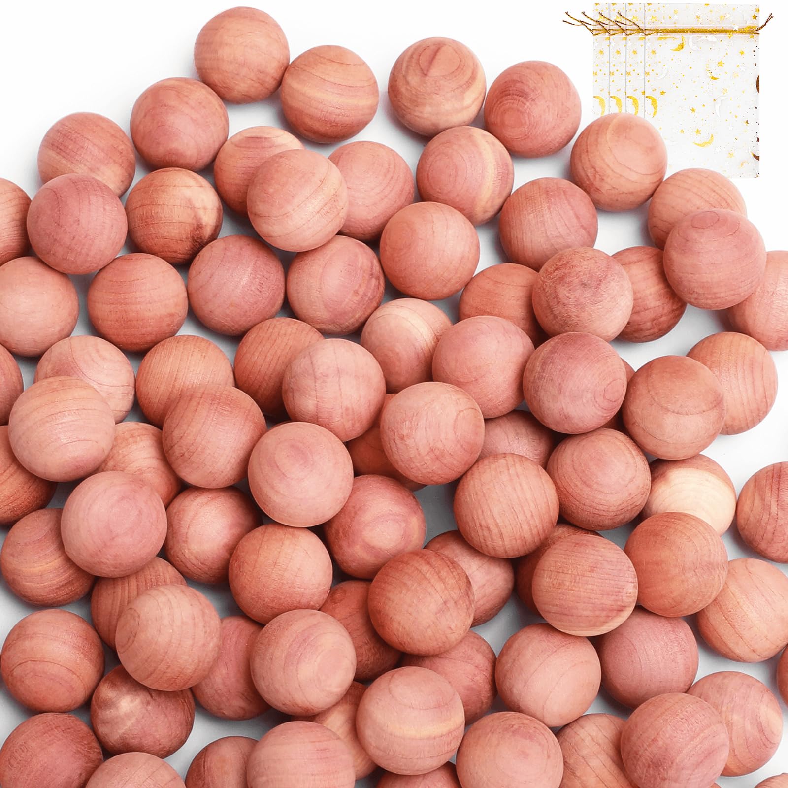 Homode Cedar Blocks For Clothes Storage, 100 Pcs Cedar Balls For Closets And Drawers, Natural Fresh Cedar Wood Chips Cedar Close