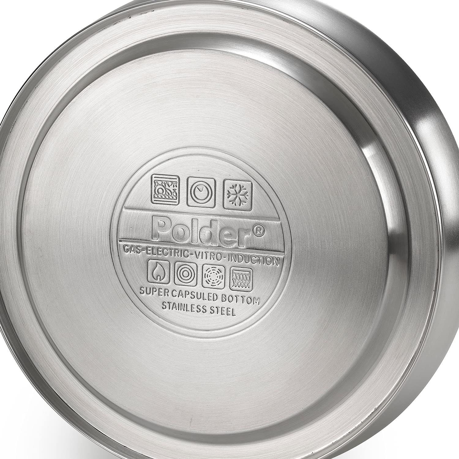 Polder Stainless Steel Whistling Kettles With Induction Ready, Fast Heating, 3-Ply Encapsulation (2.6-Quart Bell)