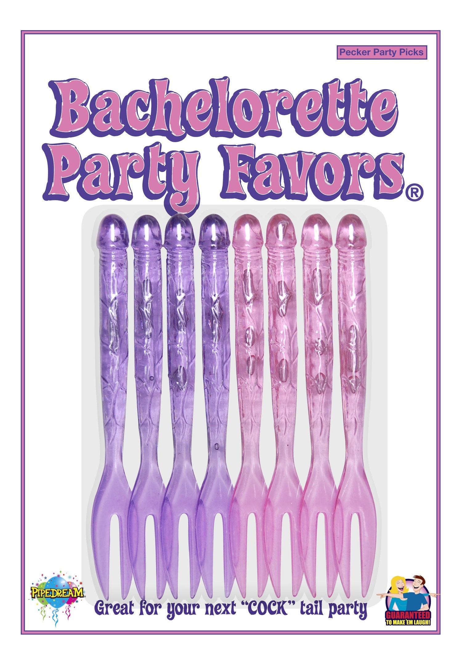 Pipedream Bachelorette Party Pecker Party Picks, Purple, Pink